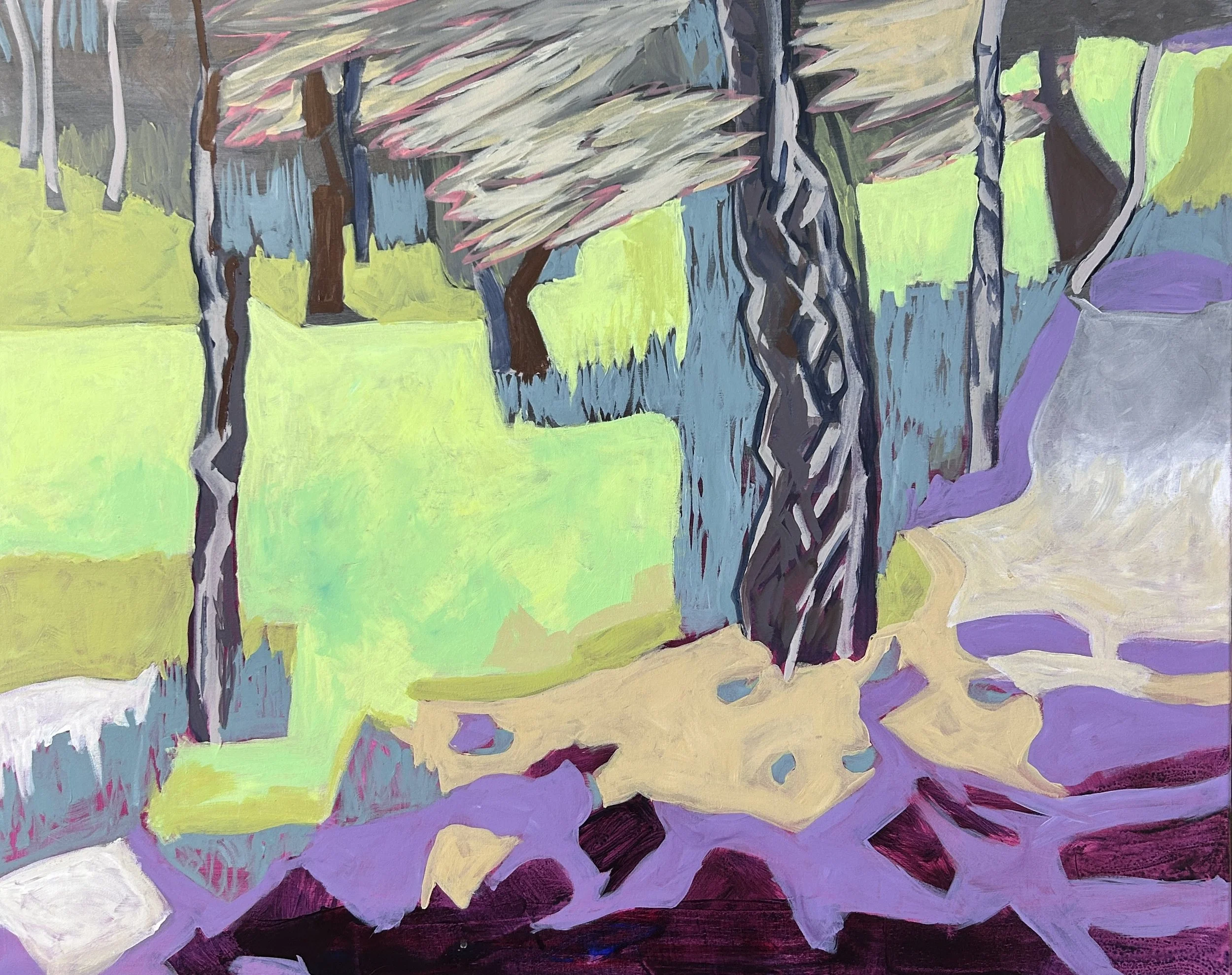 "Woodland Parlance" 24"x 30" Acrylic 2026 $1,200