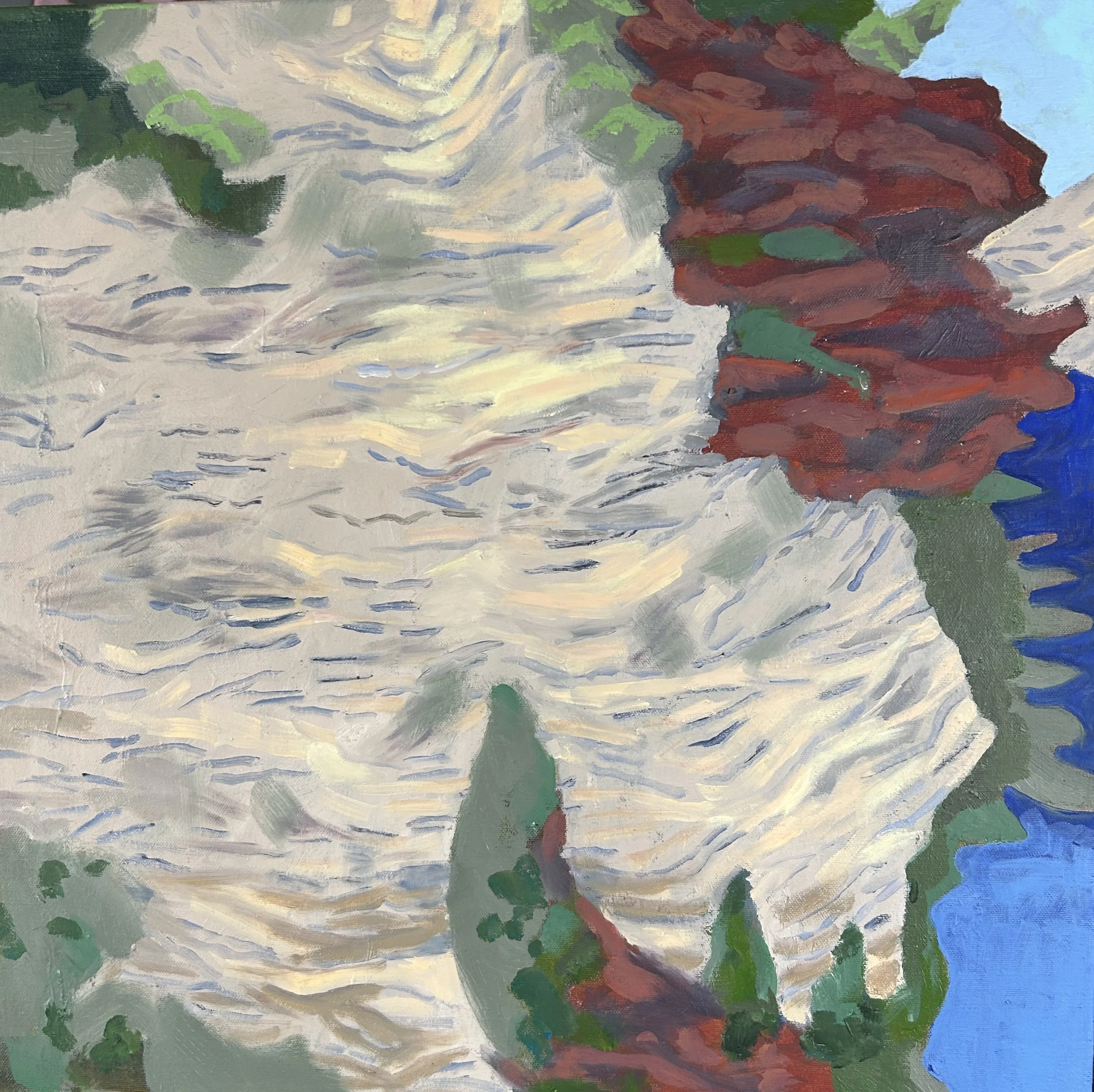 "Mississippi River Bluffs II" 20" x 20" 2025
$1,200  Oil on canvas