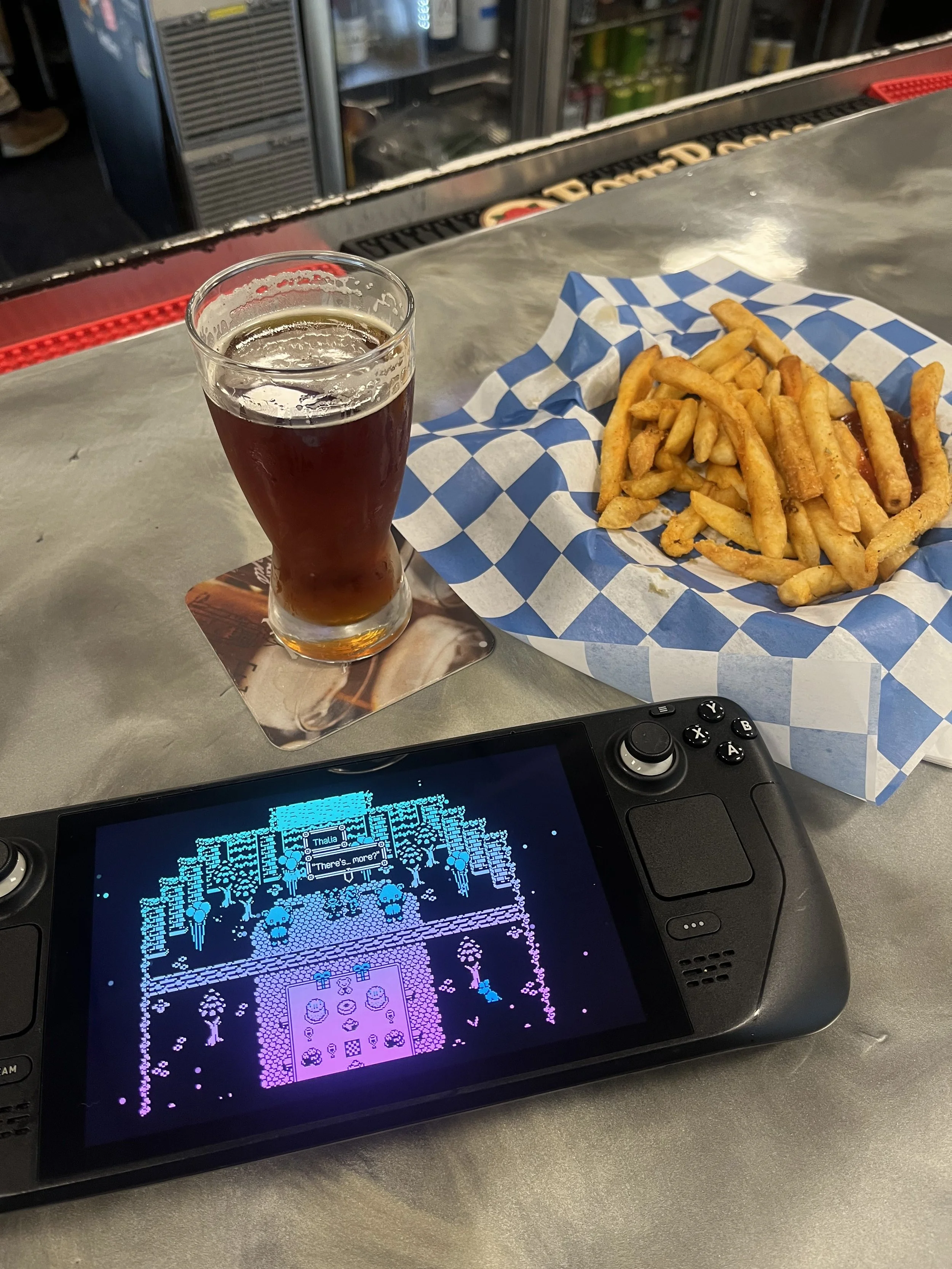  Working on the go. 