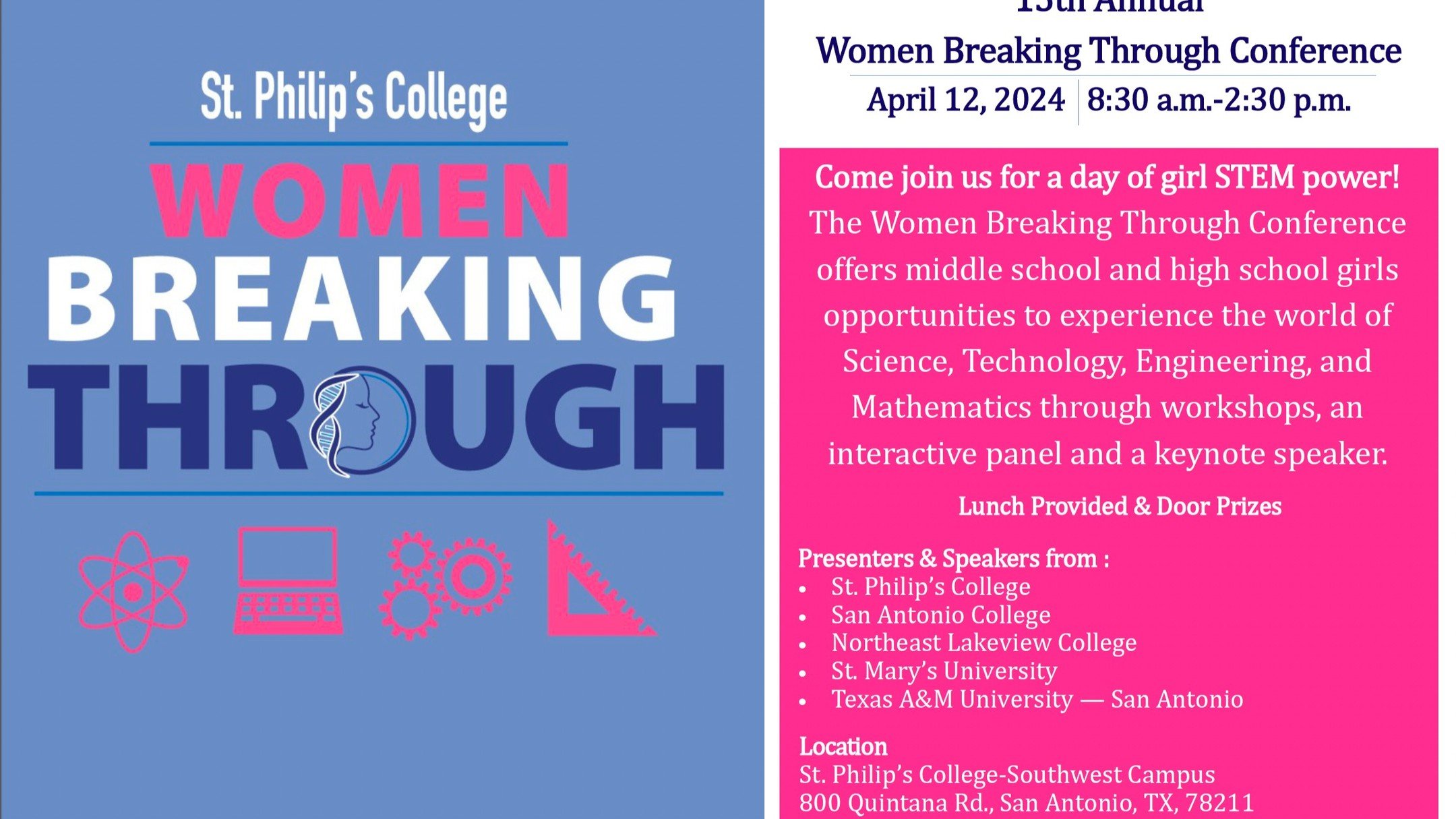 This Friday I'll be giving the keynote for the Women Breaking Through Conference at St. Philip's College - I'll be hoping to inspire and excite with stories of moving, microbes, and adaptation! @gospc @tamusanantonio @ncsce