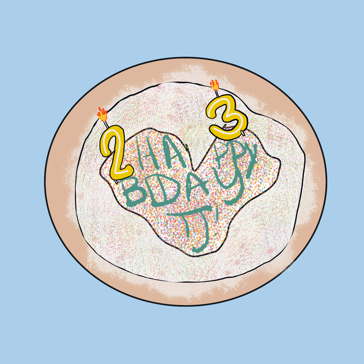 Fig. 2. An artist’s rendition of the final cake ala “Google Earth” street view. The edges weren’t this clean.
