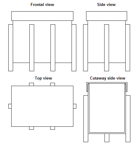 Simple diagram of a karabitsu .