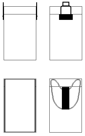 Various types of hitsu , including with metal handles, and shoulder straps.