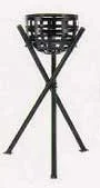 An openwork bonfire stand or fire basket.