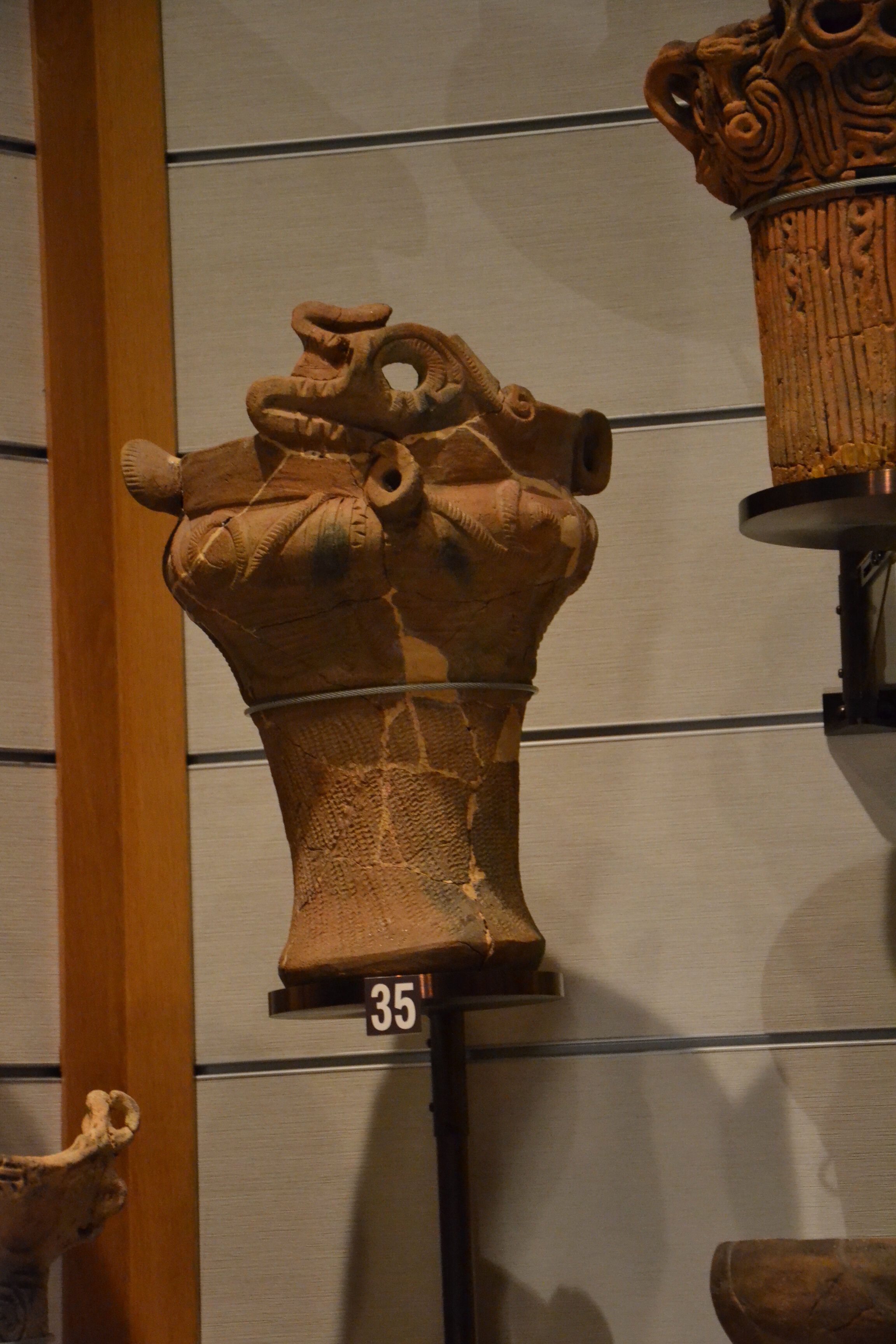  Middle Jomon pottery. Photo by author, taken at the  National Museum of Japanese History  in Sakura, Japan 