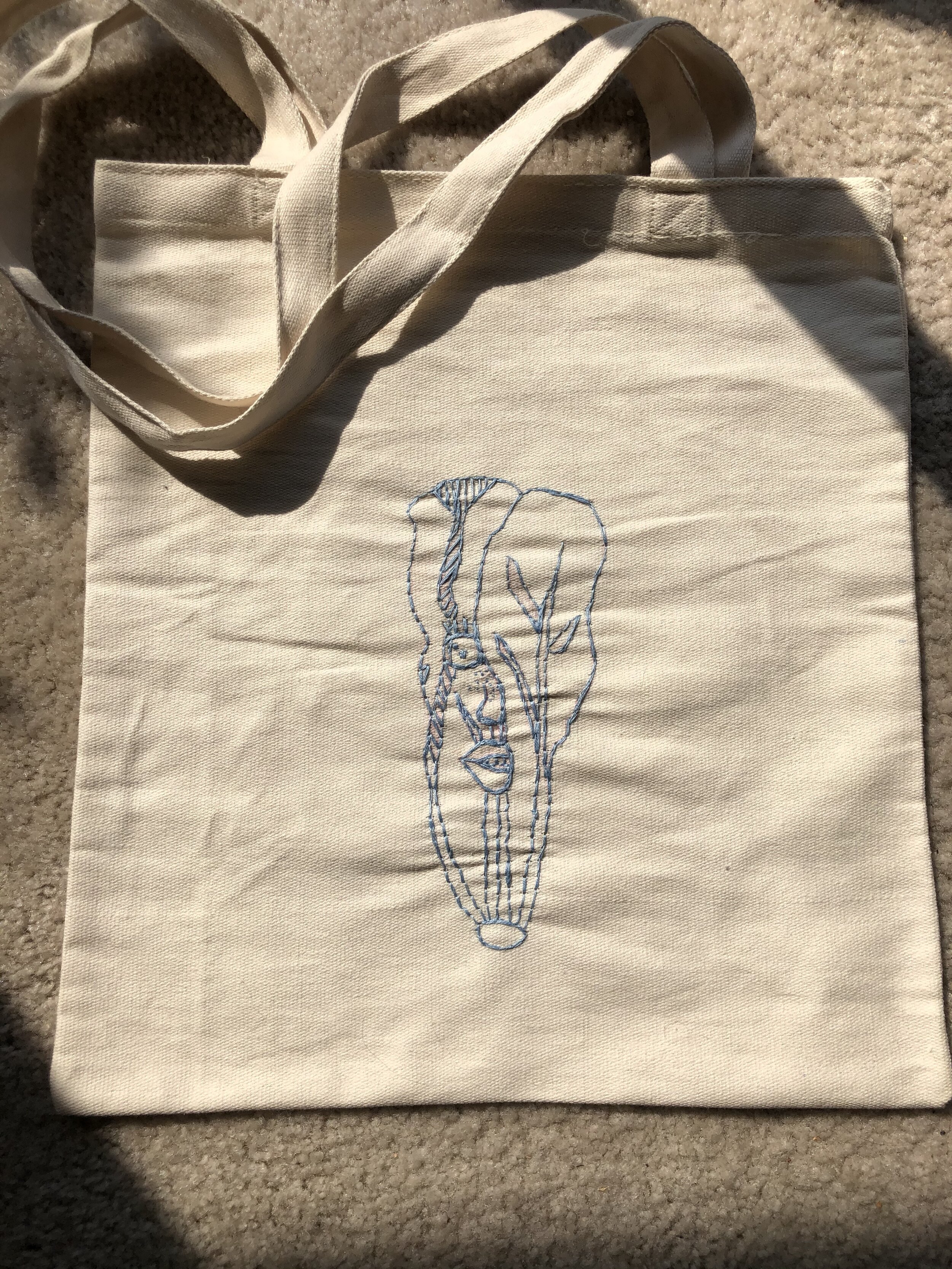 AFM tote with blue logo