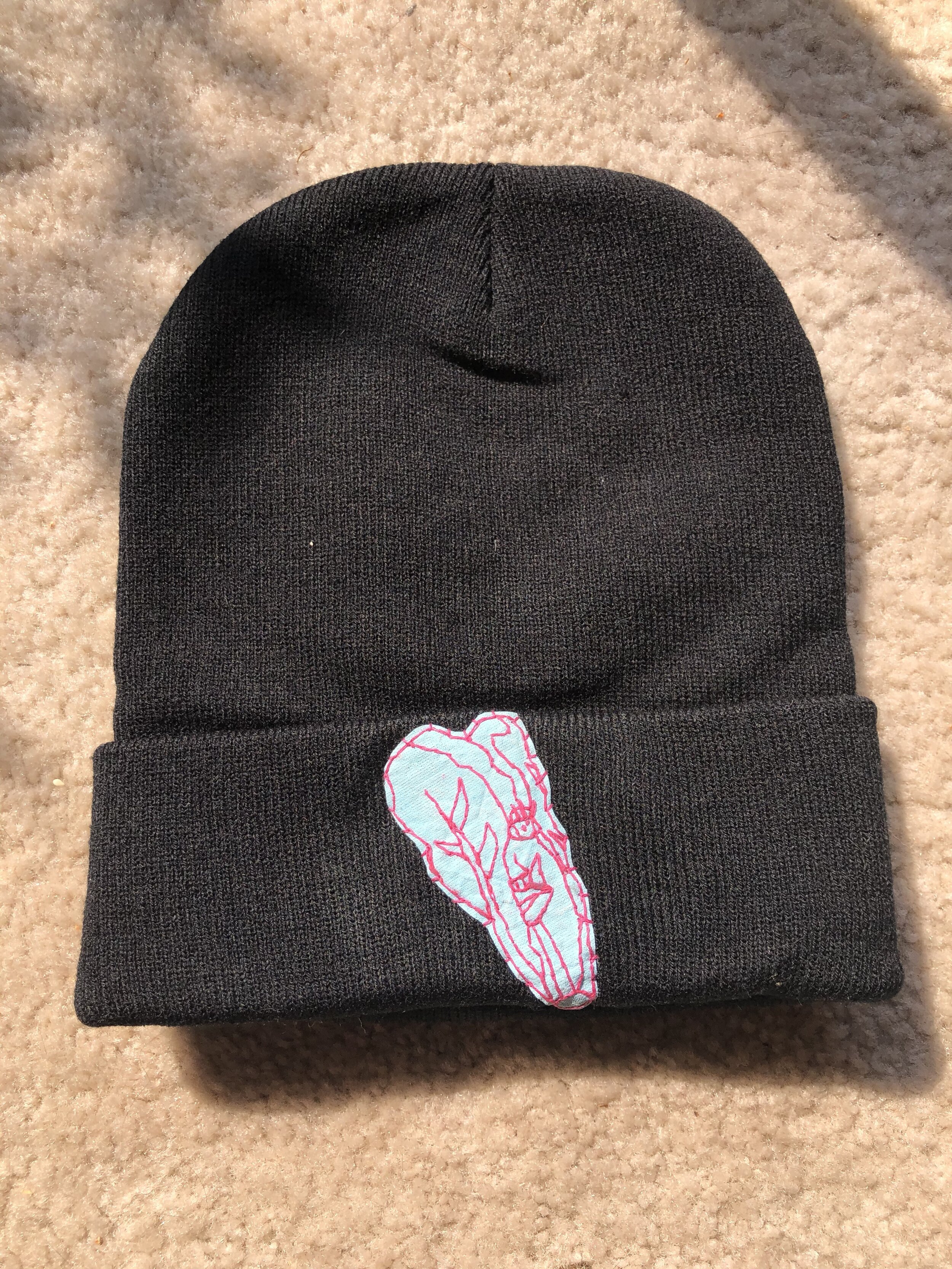 AFM Beanie blue/pink logo