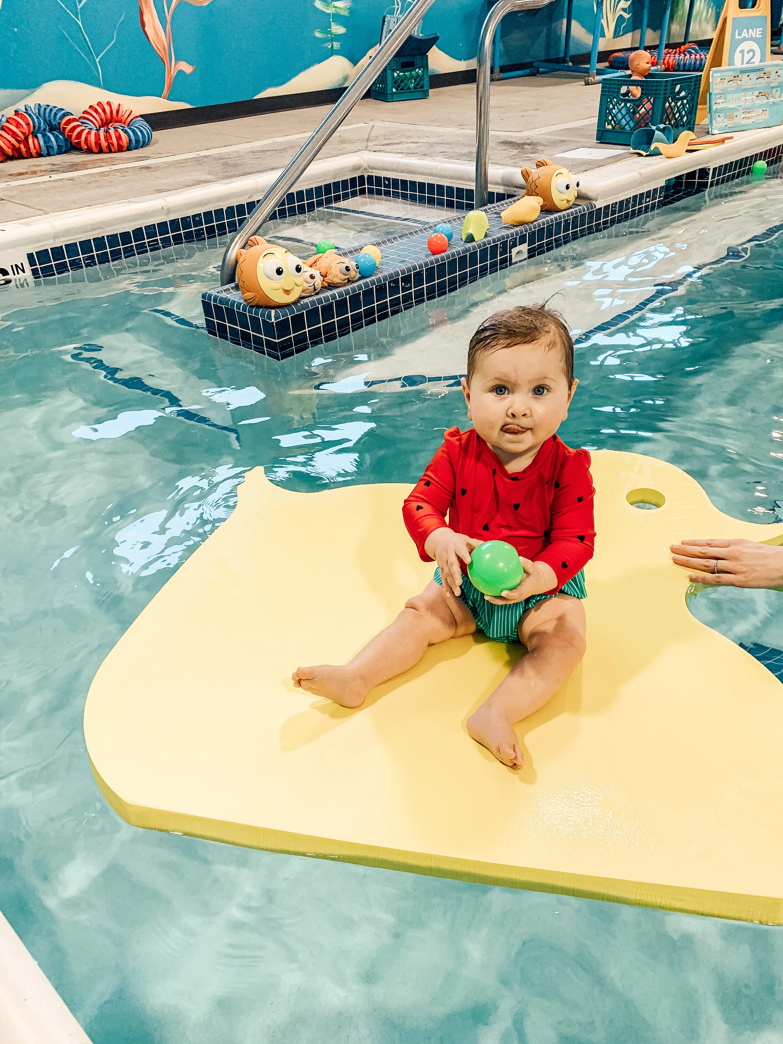 Goldfish Swim School Why Joanie Started Swim Lessons At 4 Months Old Home With Joanie