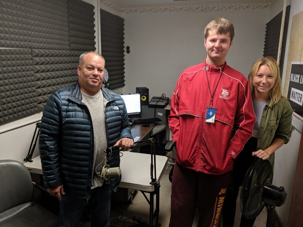  The Conor’s Corner crew after Conor’s first live radio show! 