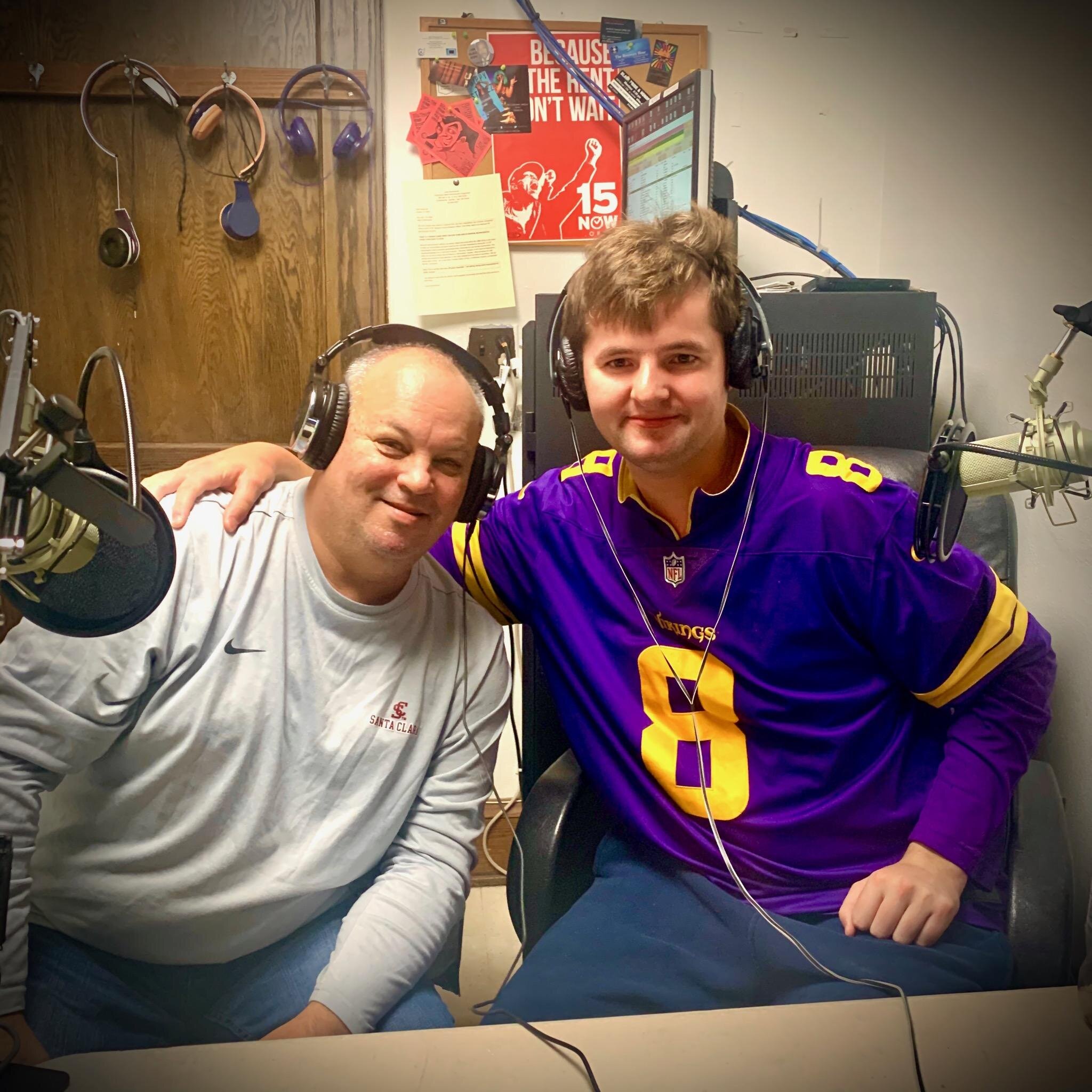  Conor and co-host Scott in-studio after another successful live show. 