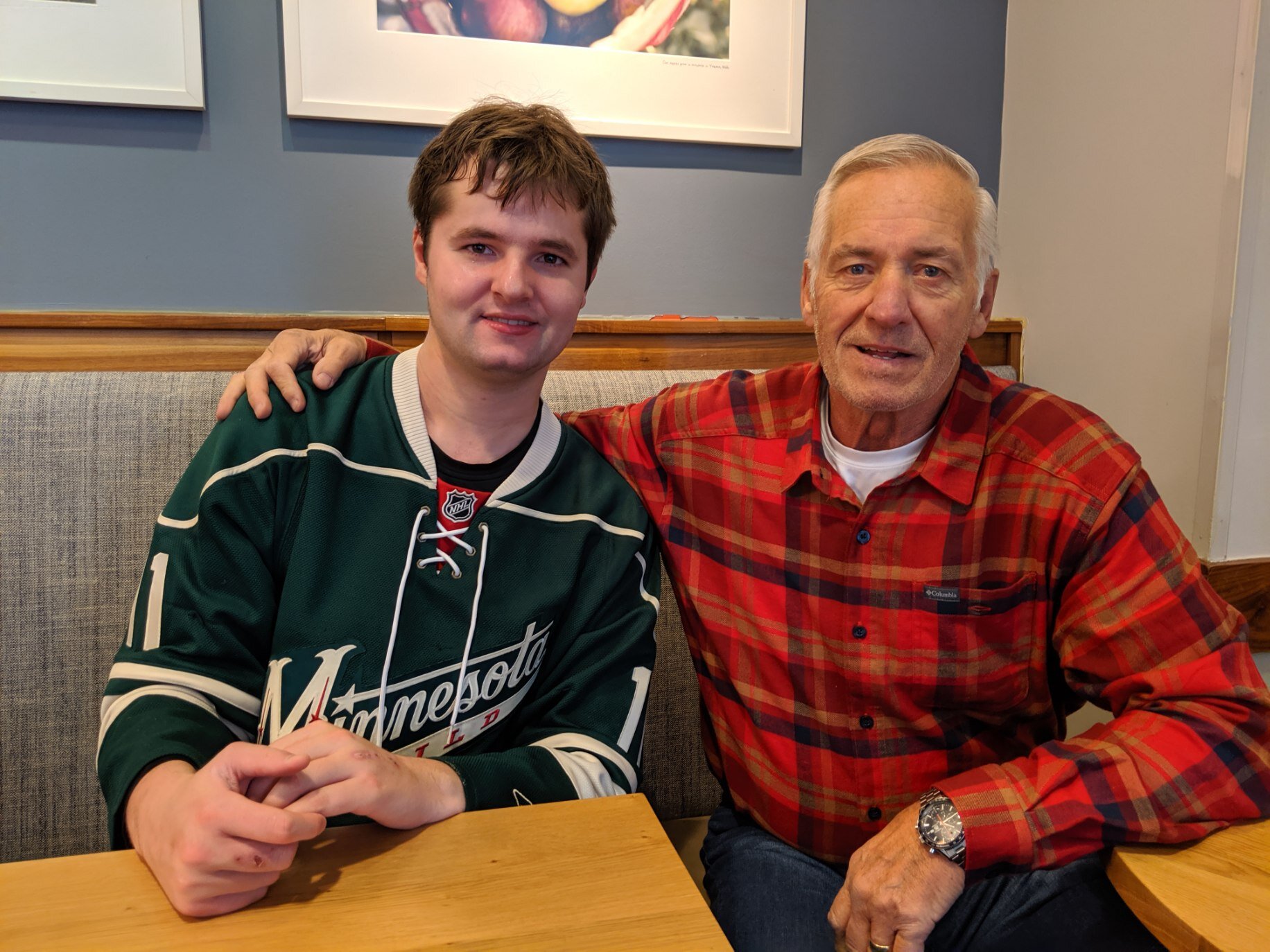  Conor and former NHL player and Olympian Bob Paradise 