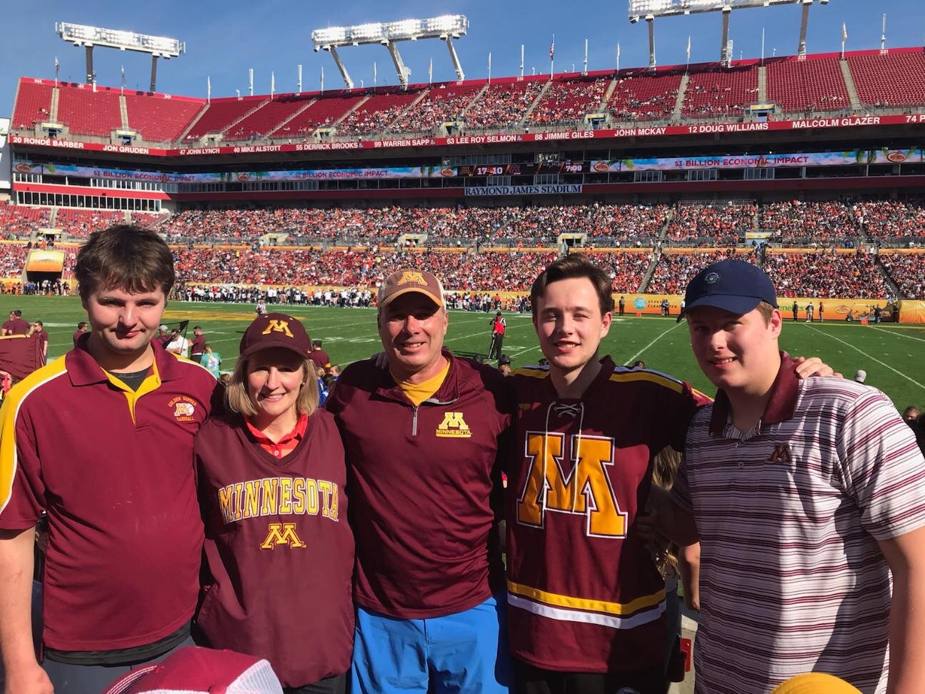 Conor and Family at Outback Bowl