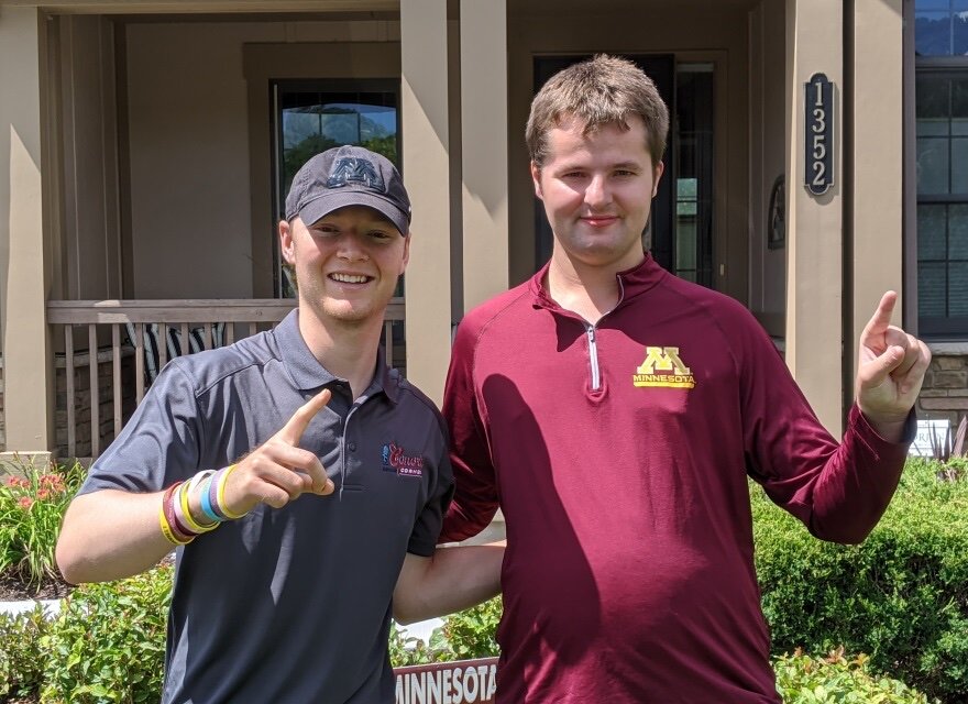 Conor with friend and six-time cancer survivor Casey O’Brien