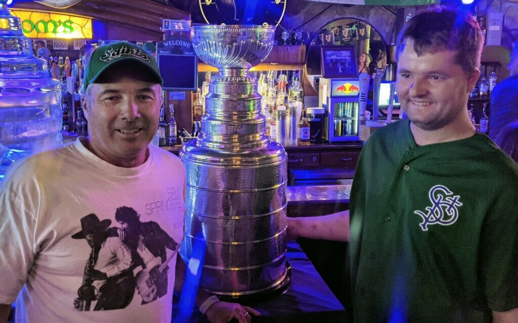 Conor and dad and Stanley Cup