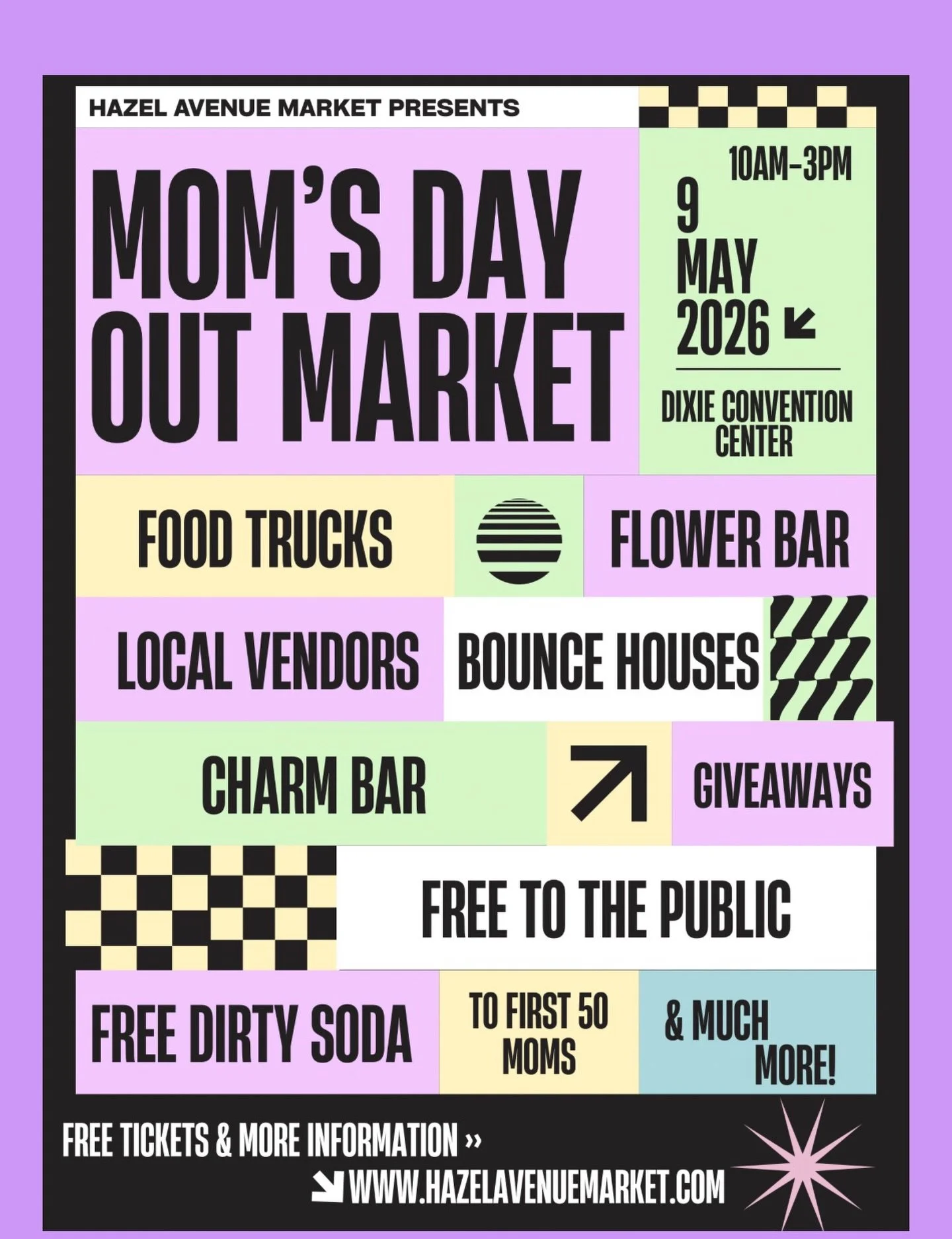 MOMS DAY OUT! 🤍

We&rsquo;re so excited to be part of the Hazel Avenue Market on May 9th! Come shop with us and check out all of our new arrivals we&rsquo;re bringing to the market!

Plus, the first 50 people will receive a free dirty soda 🥤✨

Brin
