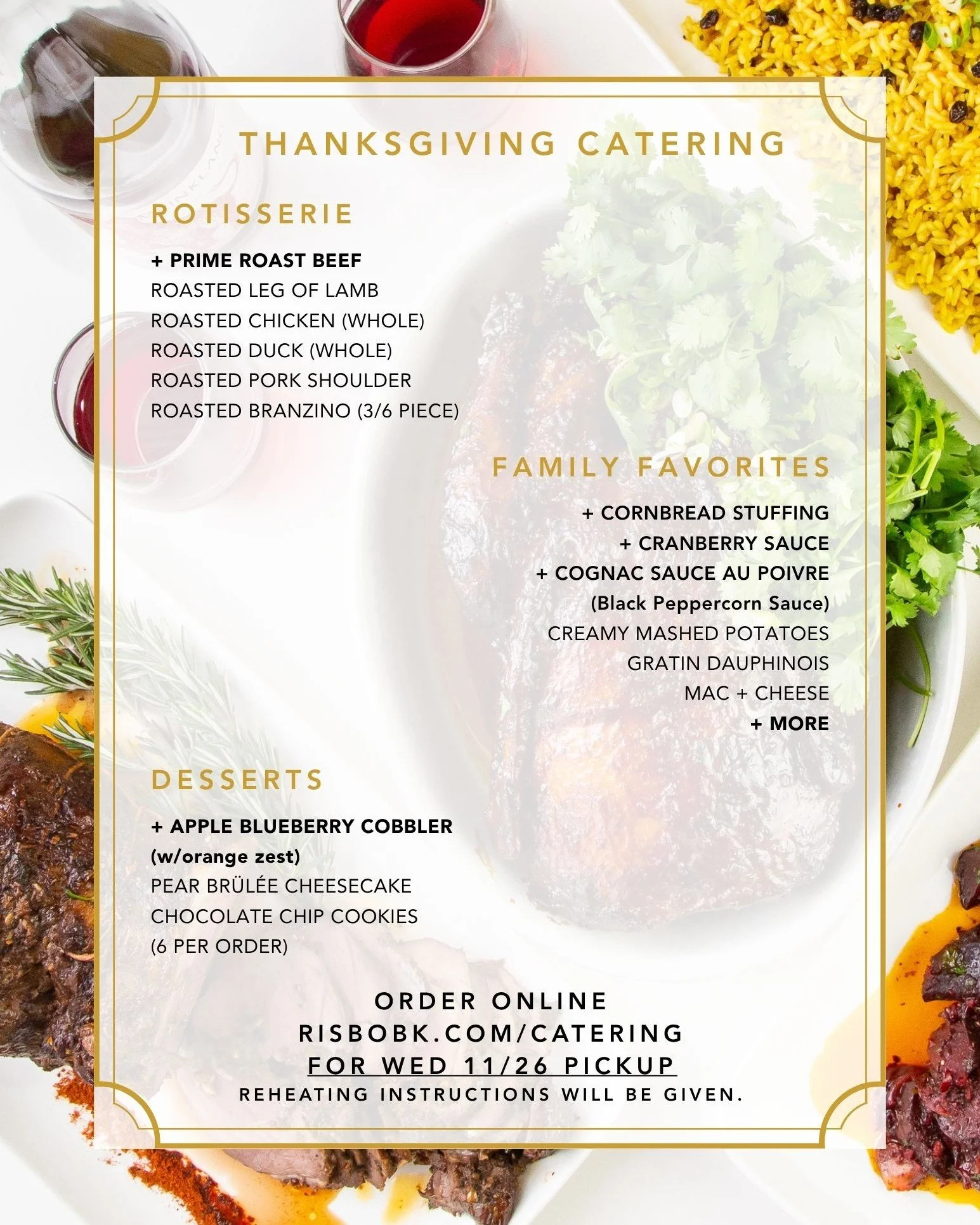 Order Thanksgiving Catering NOW!
&hellip;
The final day to order Thanksgiving catering is Sunday, November 23, by 10 PM! 
#parisbornbrooklynfed #catering #thanksgiving #menu