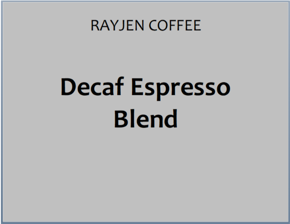Decaf Espresso Blend- 1lb
