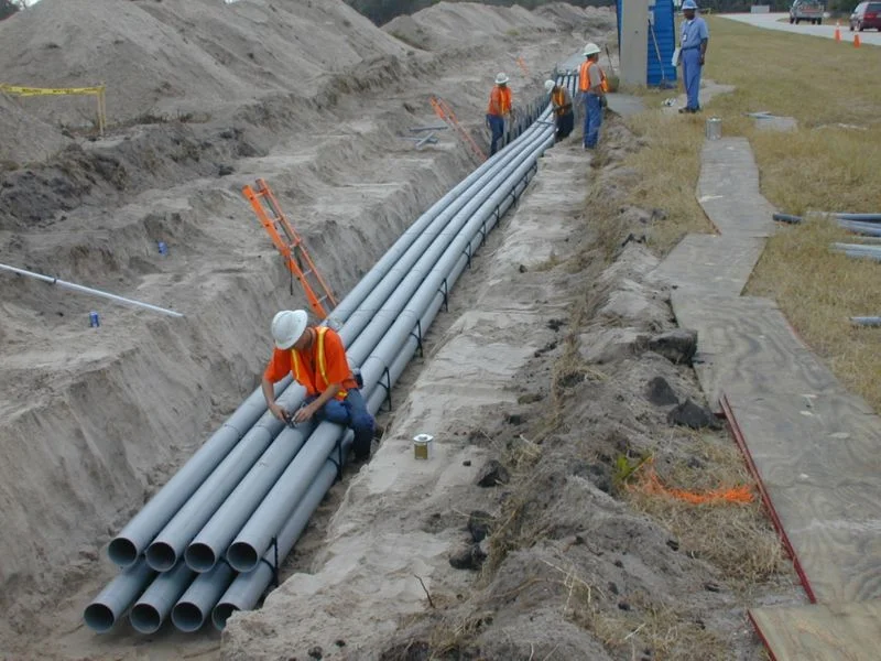 Concrete encased duct bank polfaxis