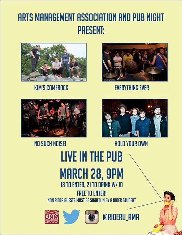 Arts Management Association to present “Live in the Pub”