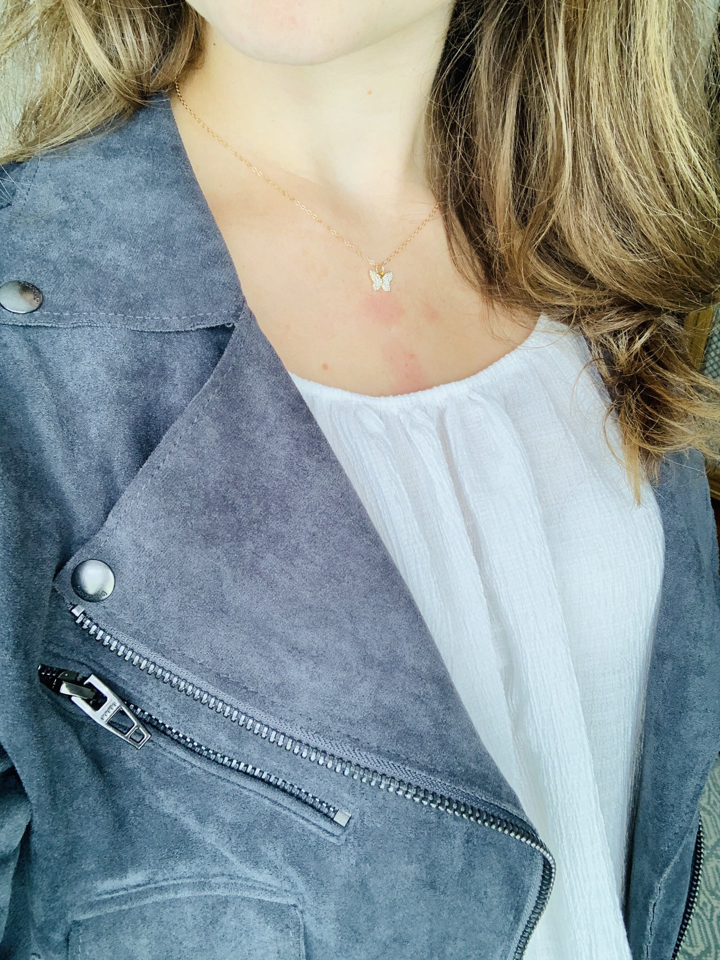 Pave Butterfly Necklace