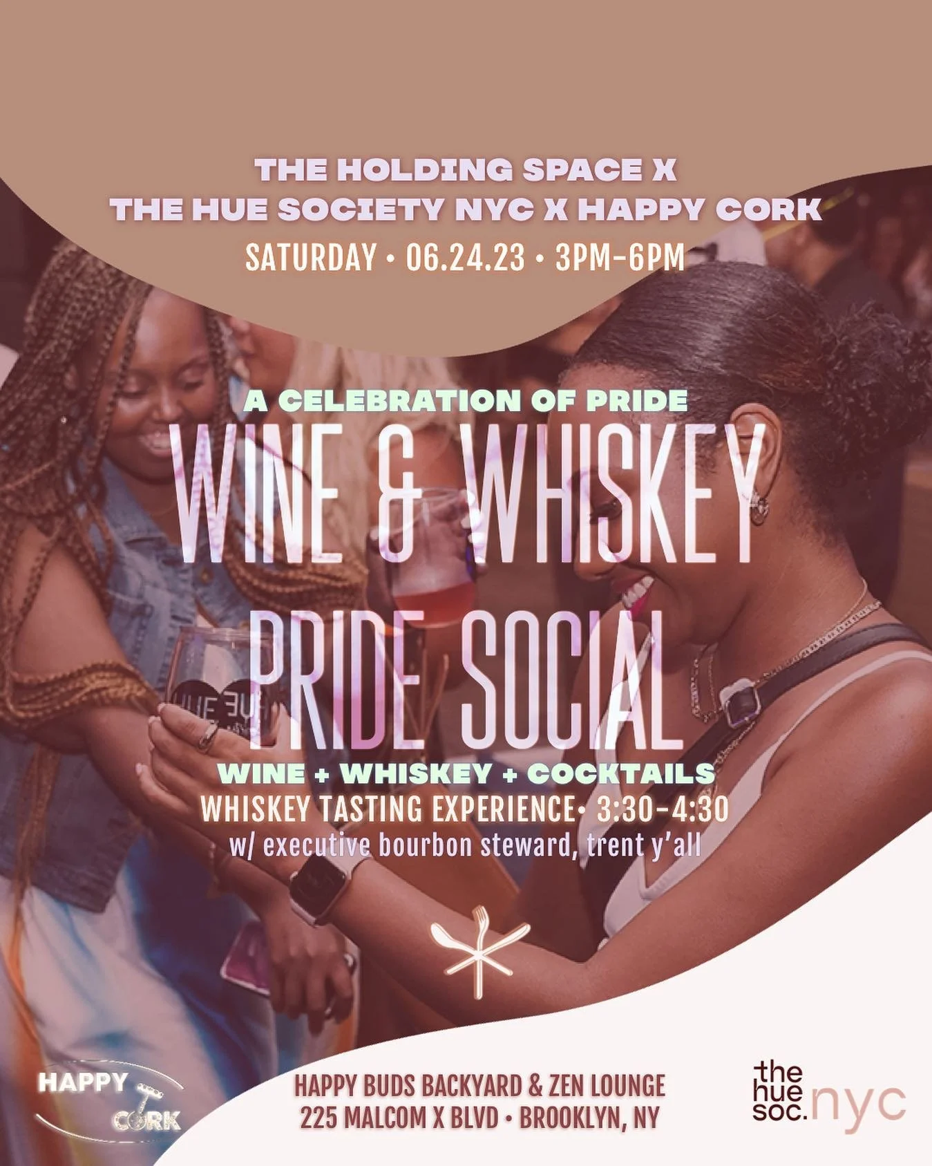 UPDATE: Hey fam!

This was a tough decision to make, but we are postponing the wine &amp; whiskey social.

We know that pride is more than a month, so we can and Should celebrate year &lsquo;round- and that is exactly what we intend to do.

Keep an e
