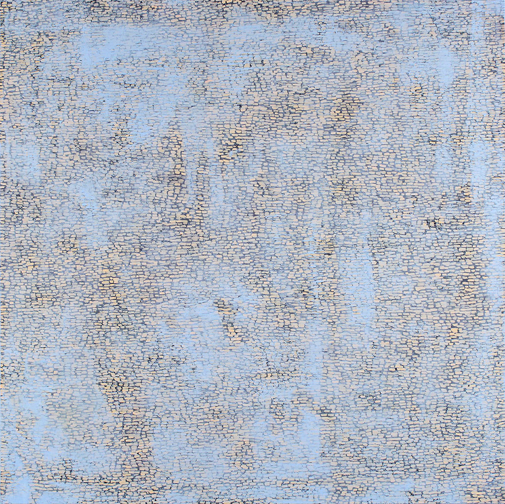 Blue Dust (2014), 127 x 127 cm, oil on linen, sold