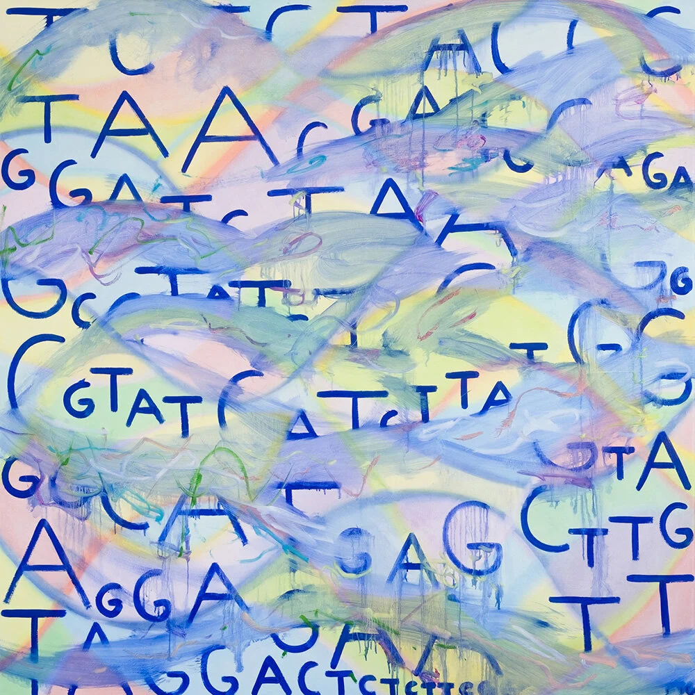 Replication Machine and Water (2019), 125 x 125 cm, oil on linen