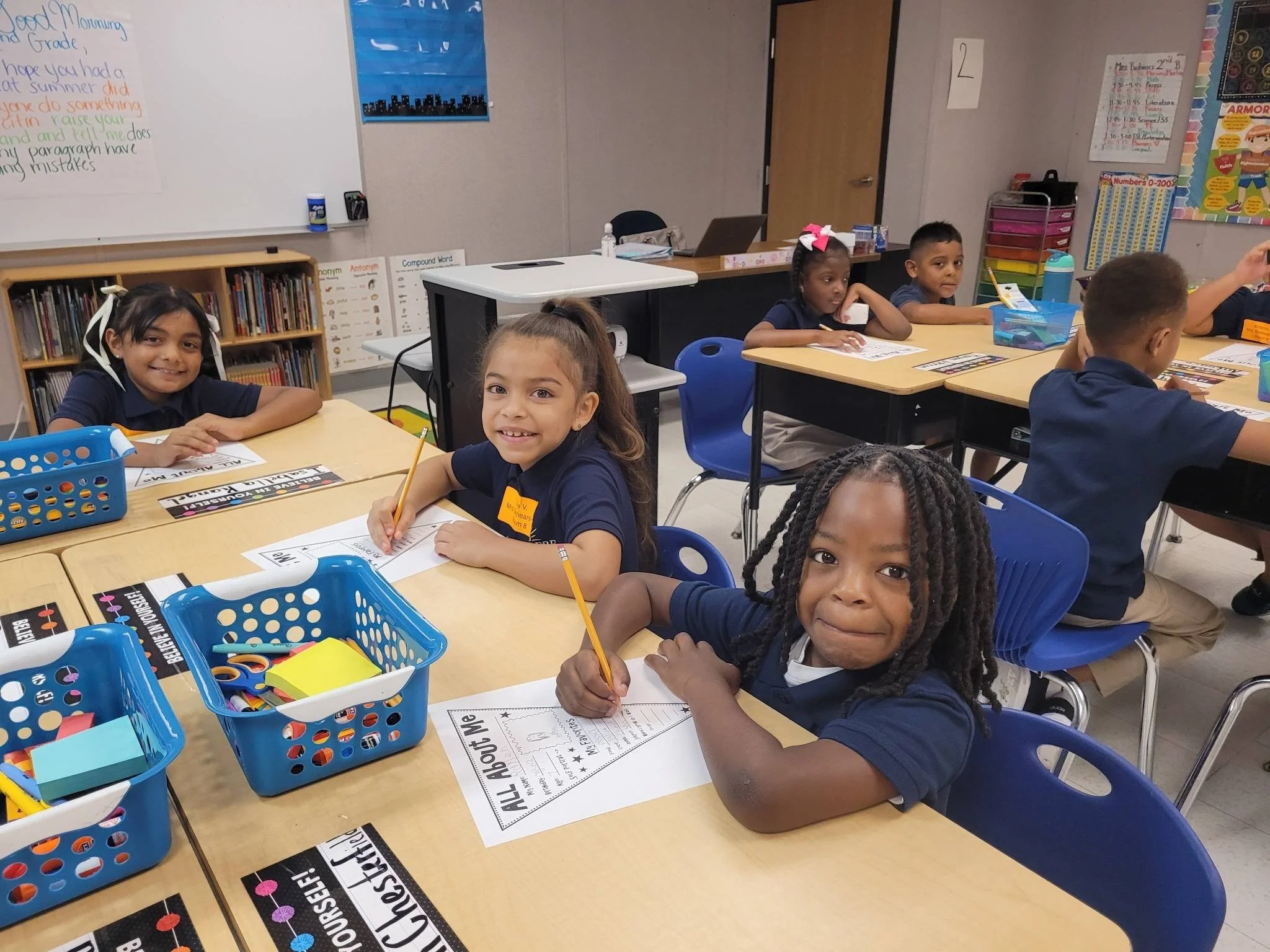 Baton Rouge, Christian School, High scores, Happy students in classroom