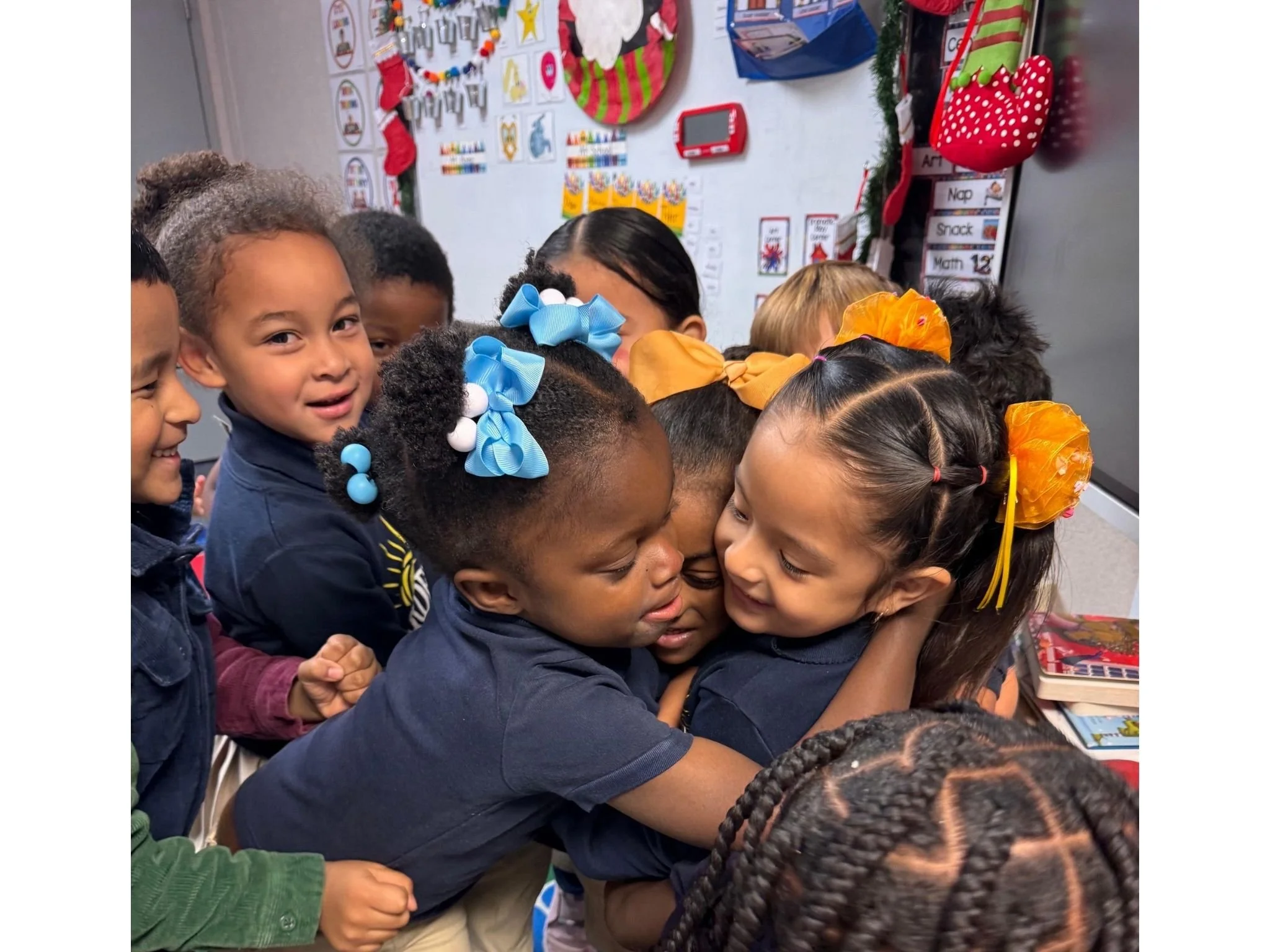 Gardere School, children hugging, Christian education, Baton Rouge, Bible