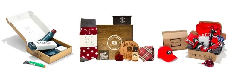 (Harry’s - $15/month) (Gentleman’s Box - $29/month) (Fanchest - $59/month)