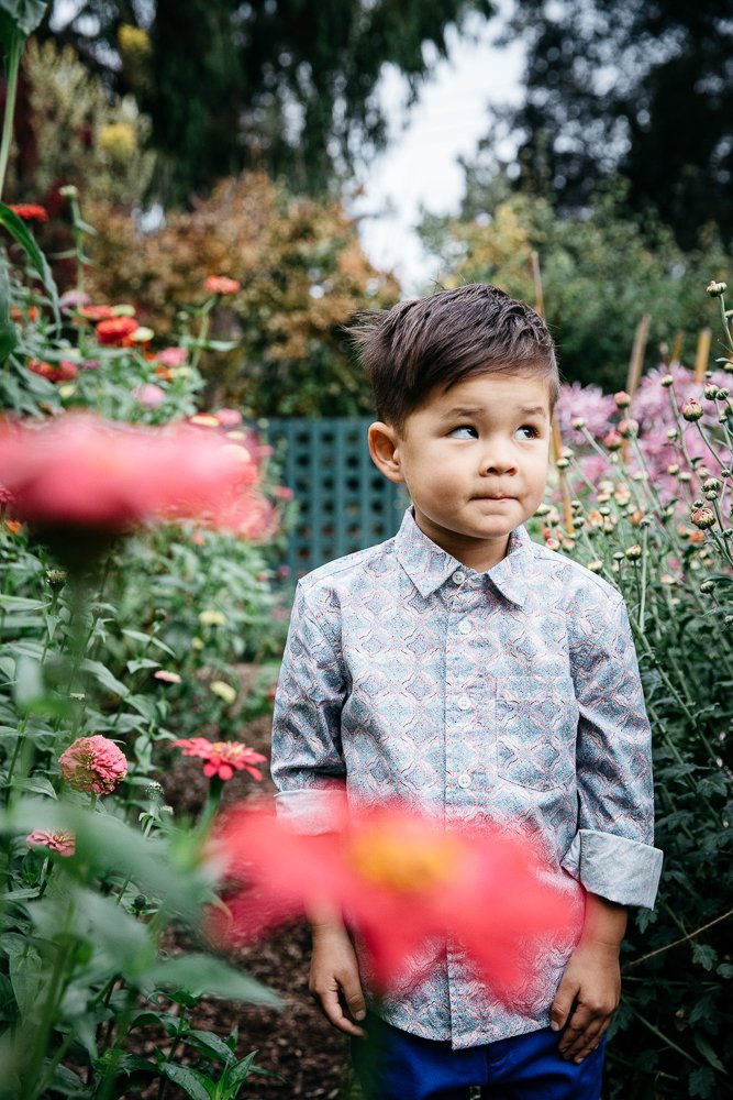 outdoor garden family photography session in Palo Alto, CA by Al