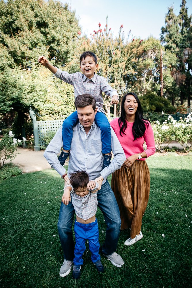 outdoor garden family photography session in Palo Alto, CA by Al