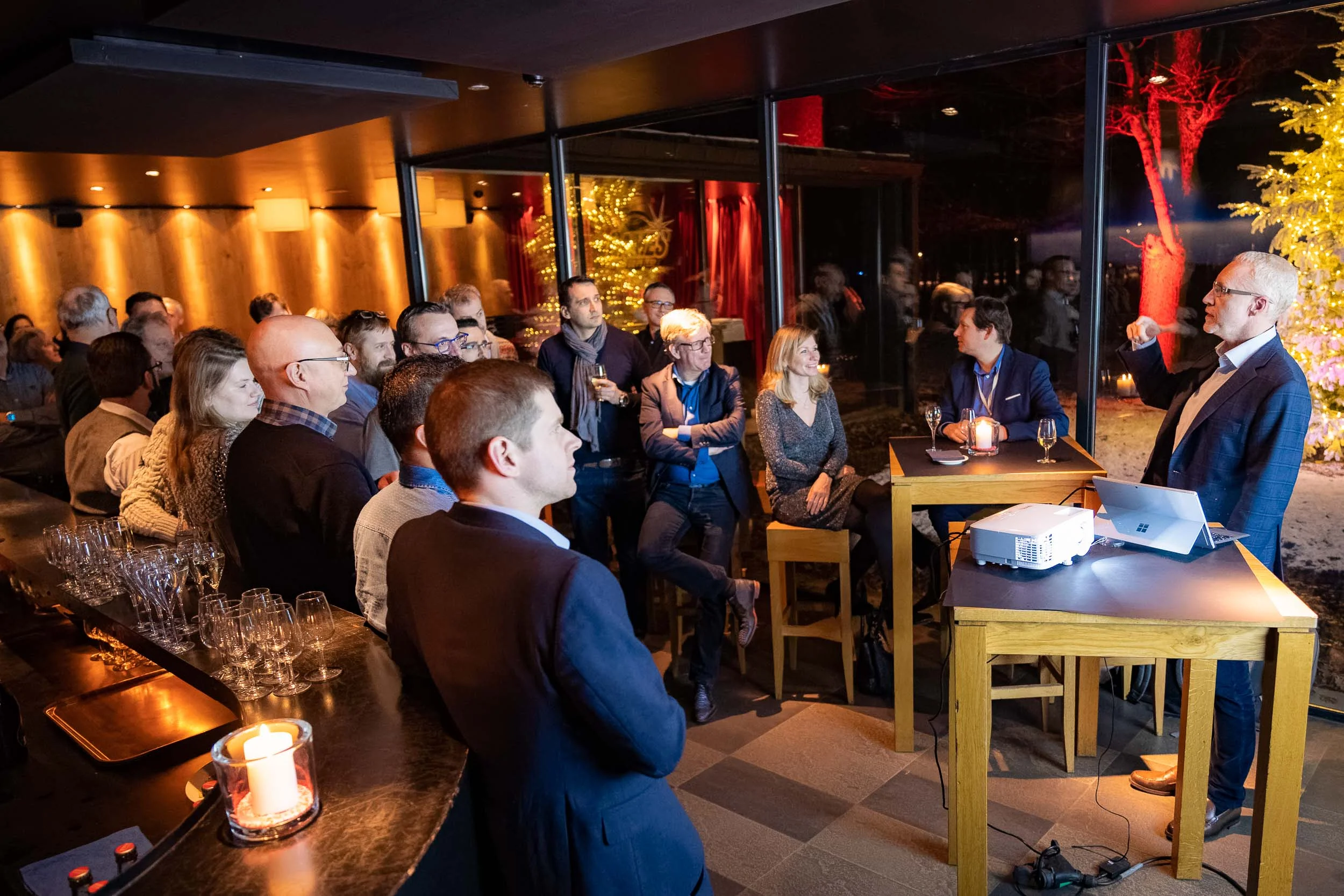 Photograph of a corporate party in Brussels