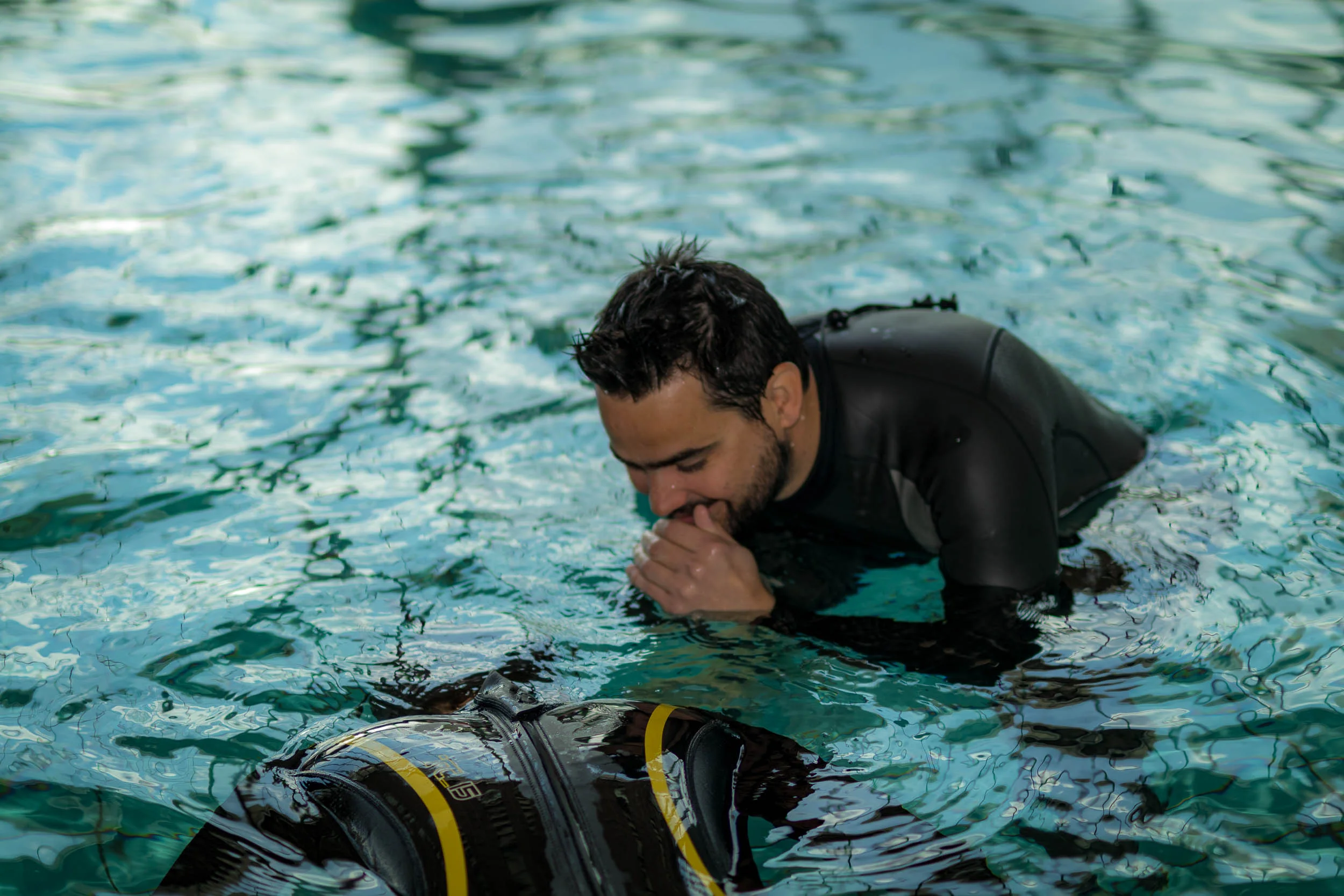 Apnea competition covered by an event photographer in Brussels.