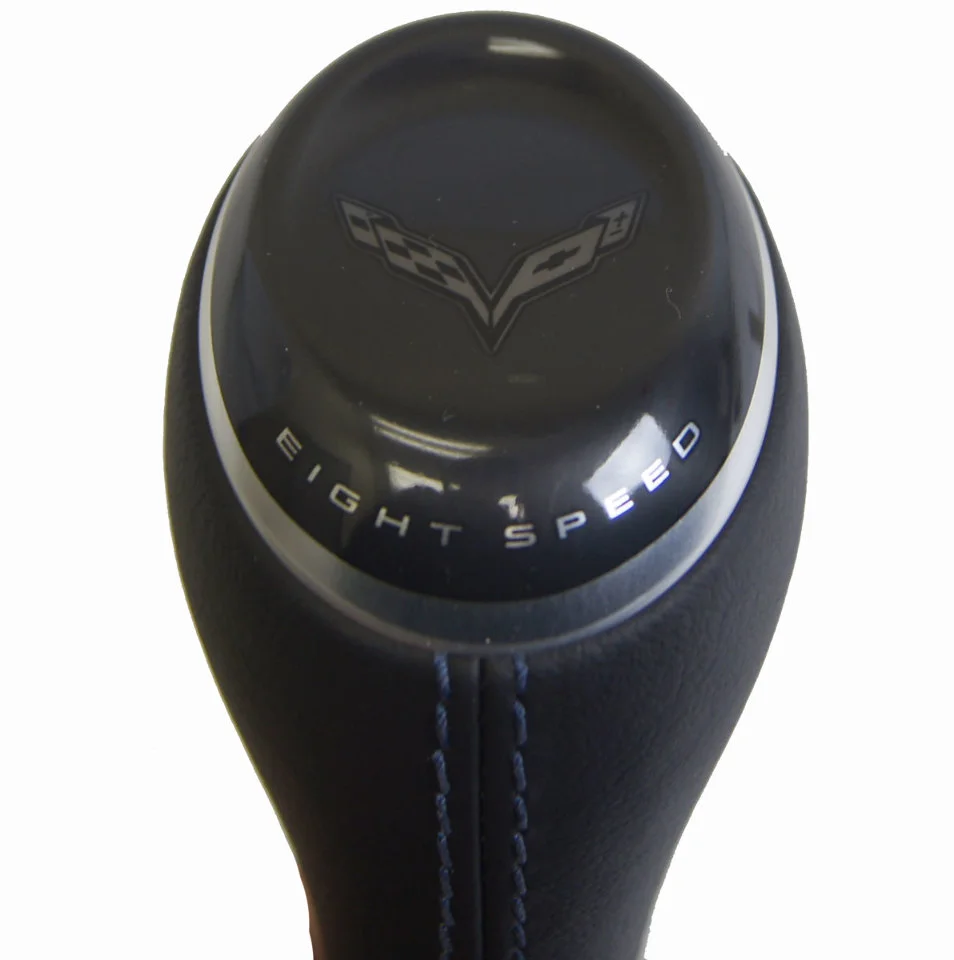 Single Tone Automatic Shift Knob For 1419 Corvette C7 Real Leather
