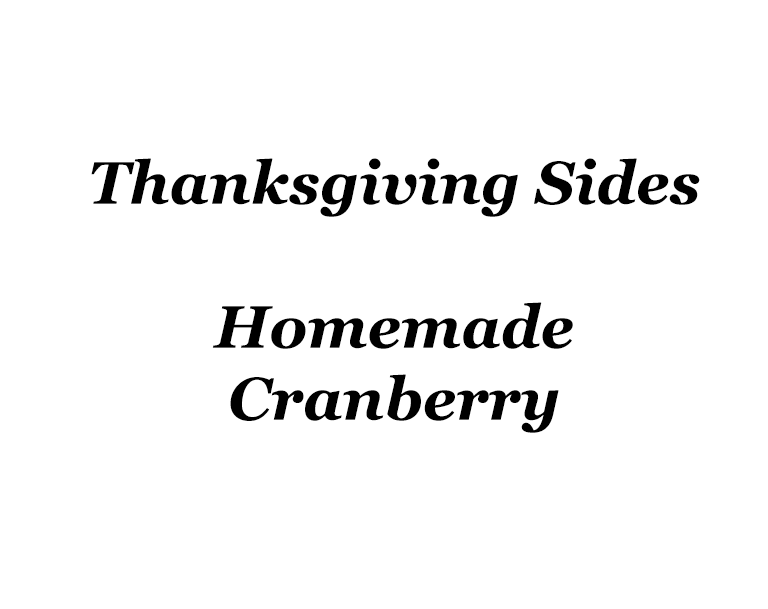 Homemade Cranberry