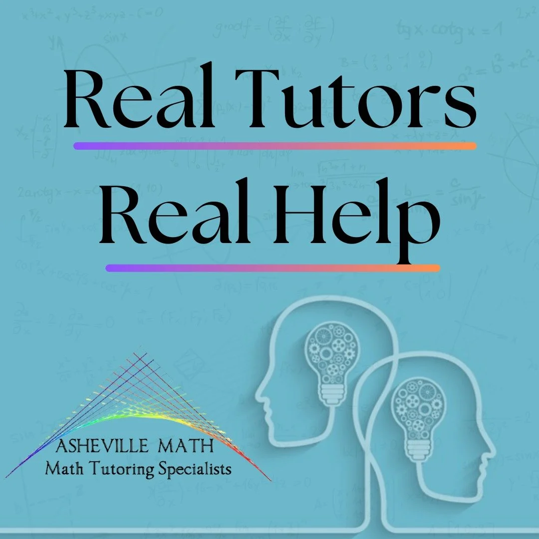 Technology can be great - but sometimes nothing beats working with a real person! Students are on screens more than ever these days. At Asheville Math, we recognize the indispensable role an in person tutor can make.

Connecting with a tutor, asking 