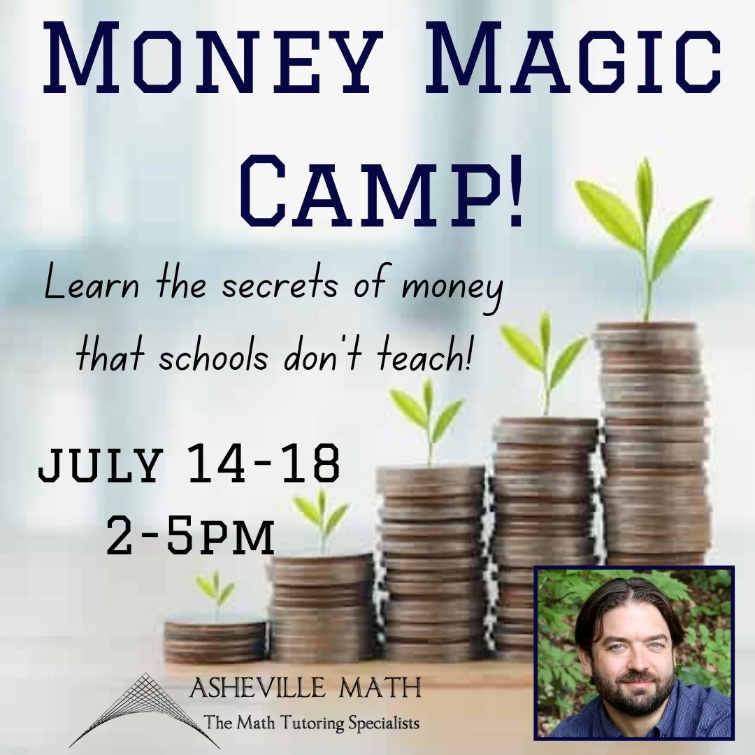 Why don't they teach about taxes, investments and money stuff in high school?! 

We hear that ALL the time! And it's a great point! That's why Dan Chase is leading our Money Magic Camp this summer.

Join us July 14th-18th from 2-5pm for $250. Learn a