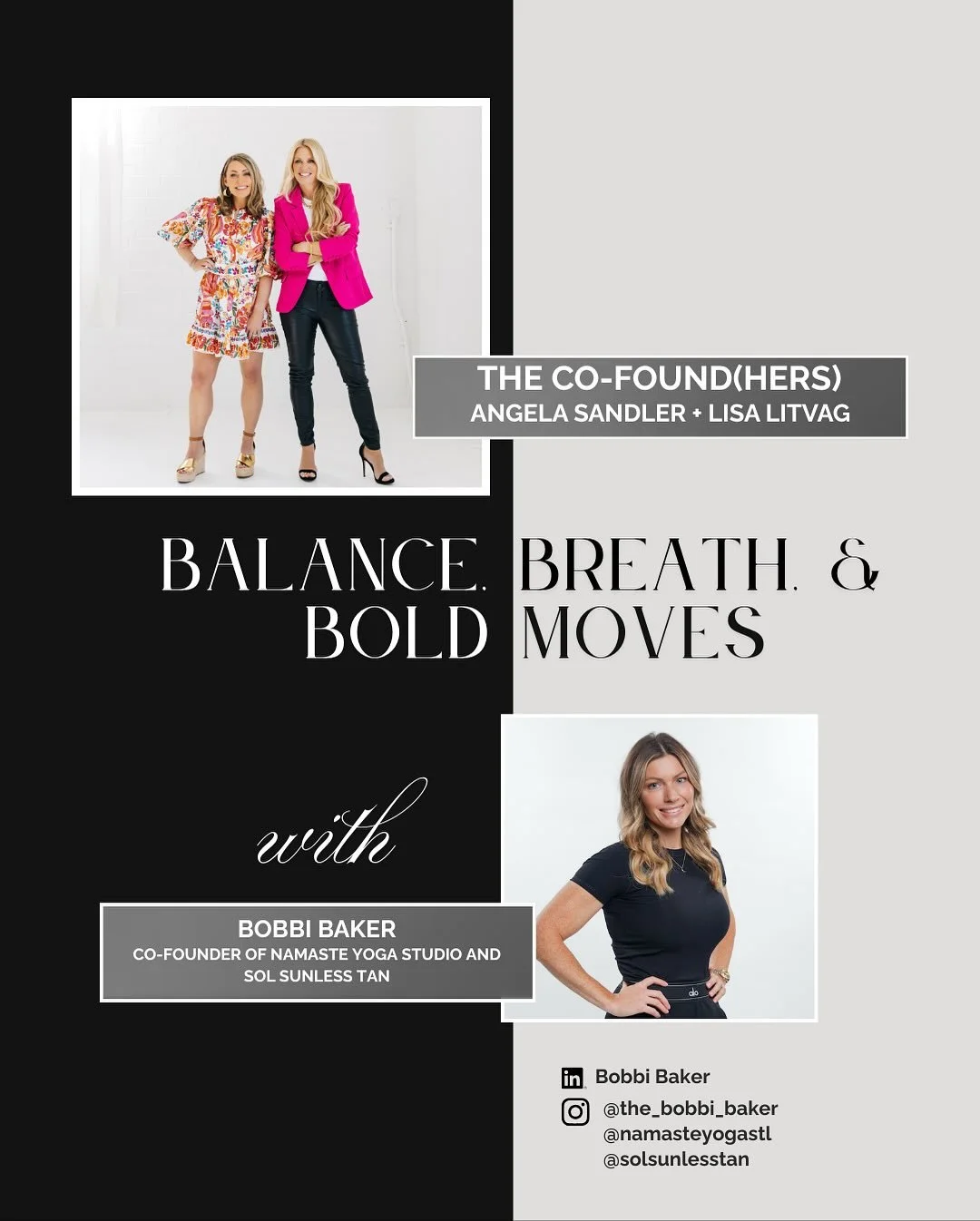 We&rsquo;re so excited to have Bobbi Baker&mdash;serial entrepreneur&mdash;joining us on Co-FoundHers tomorrow! From yoga to tanning to caf&eacute;s, Bobbi has done it all, and we can&rsquo;t wait to dive into her incredible journey. 

Tune in live t