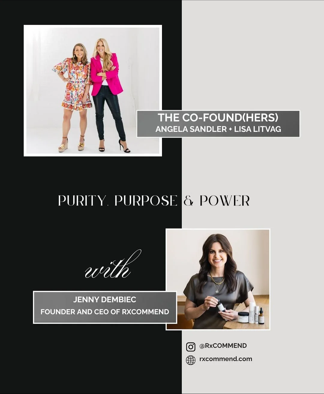 We&rsquo;re kicking off a total wellness journey! This week, we&rsquo;re thrilled to welcome Jenny Dembiec, CEO and founder of RxCOMMEND, to the show. Together, we&rsquo;ll dive into all things wellness, self-care, and the power of CBD.

Tune in live