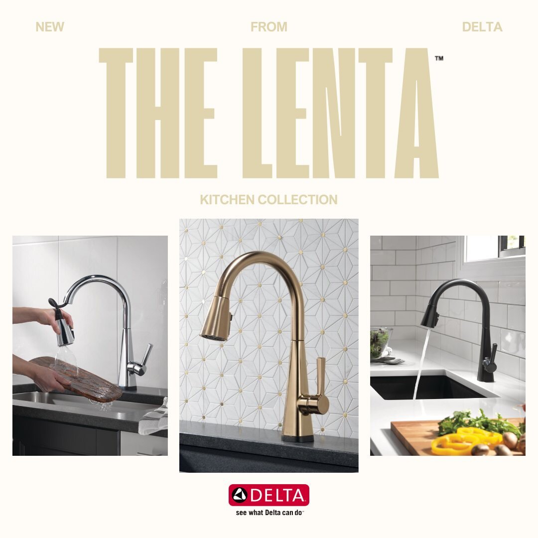 The Lenta&trade; Kitchen Collection by @deltafaucet provides a polished, versatile look in your kitchen. Perfectly balanced style and convenience with a pull-down faucet that looks beautiful with a variety of decor, features, and helpful innovations.