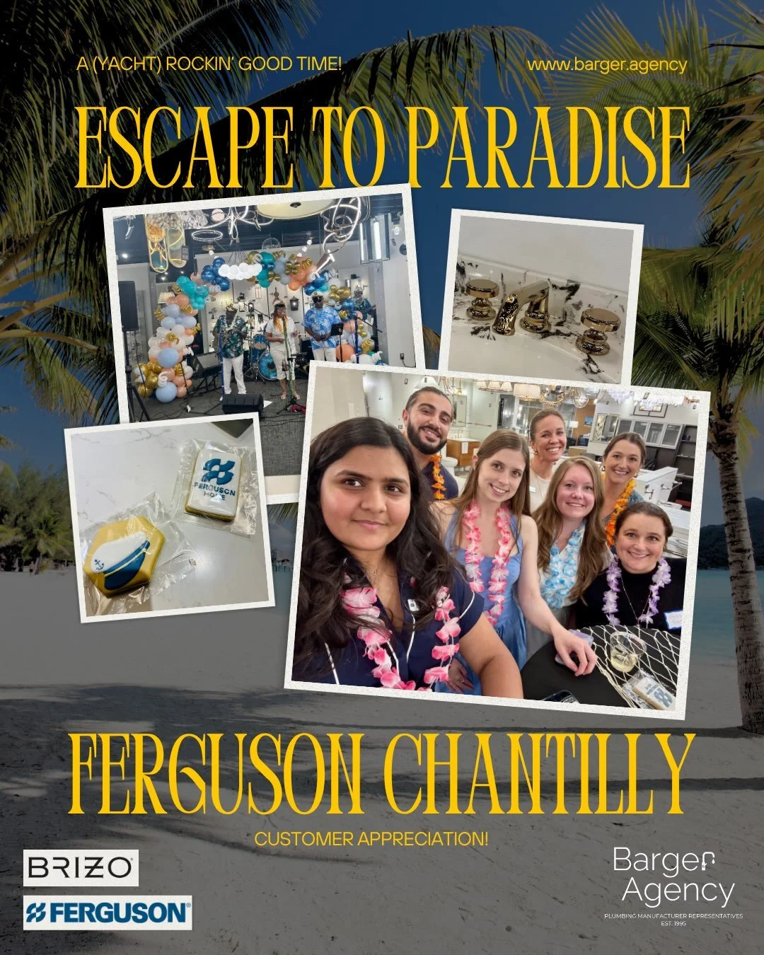 Yacht rock, good vibes, and the best customers - what a blast! Thanks for celebrating with us and @fergusonhomeofficial! ⛵️🎉❤️