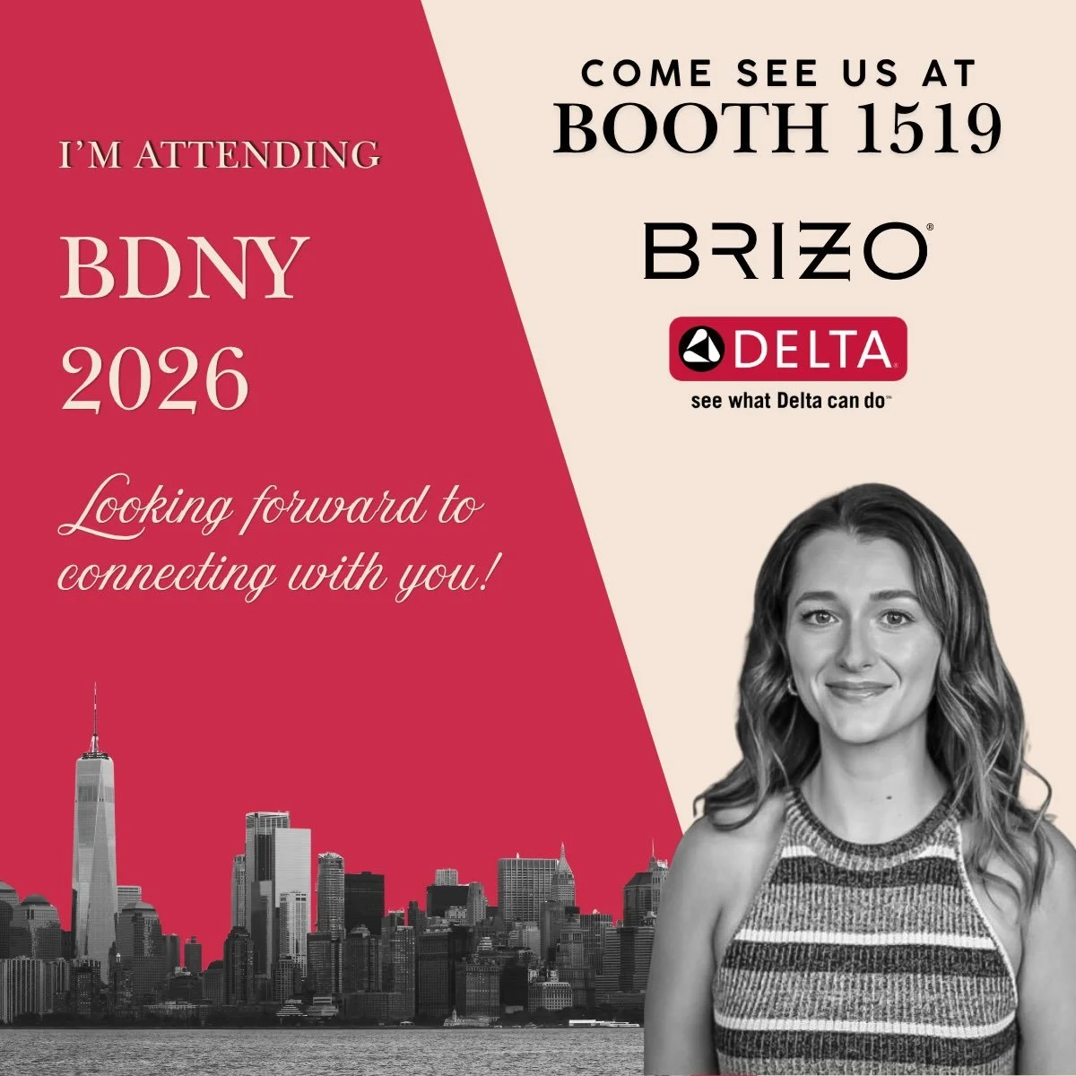 We&rsquo;re proud to be representing @deltafaucet and @brizofaucet at next week&rsquo;s @bdny_fair trade show! Come see @erin_barger at booth #1519!