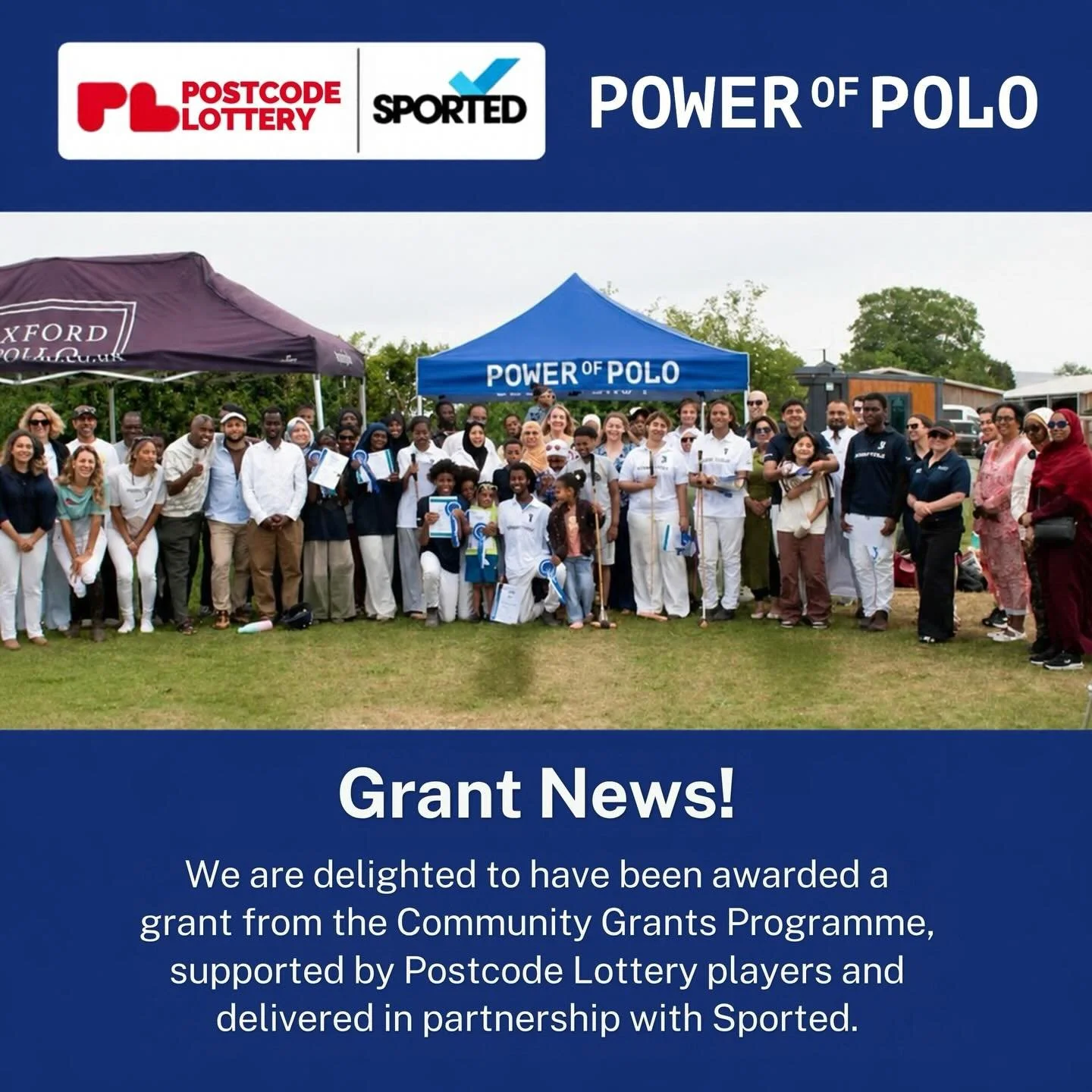 We are delighted to have been awarded a grant from the Community Grants Programme, supported by @postcodelotteryuk players and delivered in partnership with @sporteduk. 

This grant will go towards our activities for next year, helping us use the pow