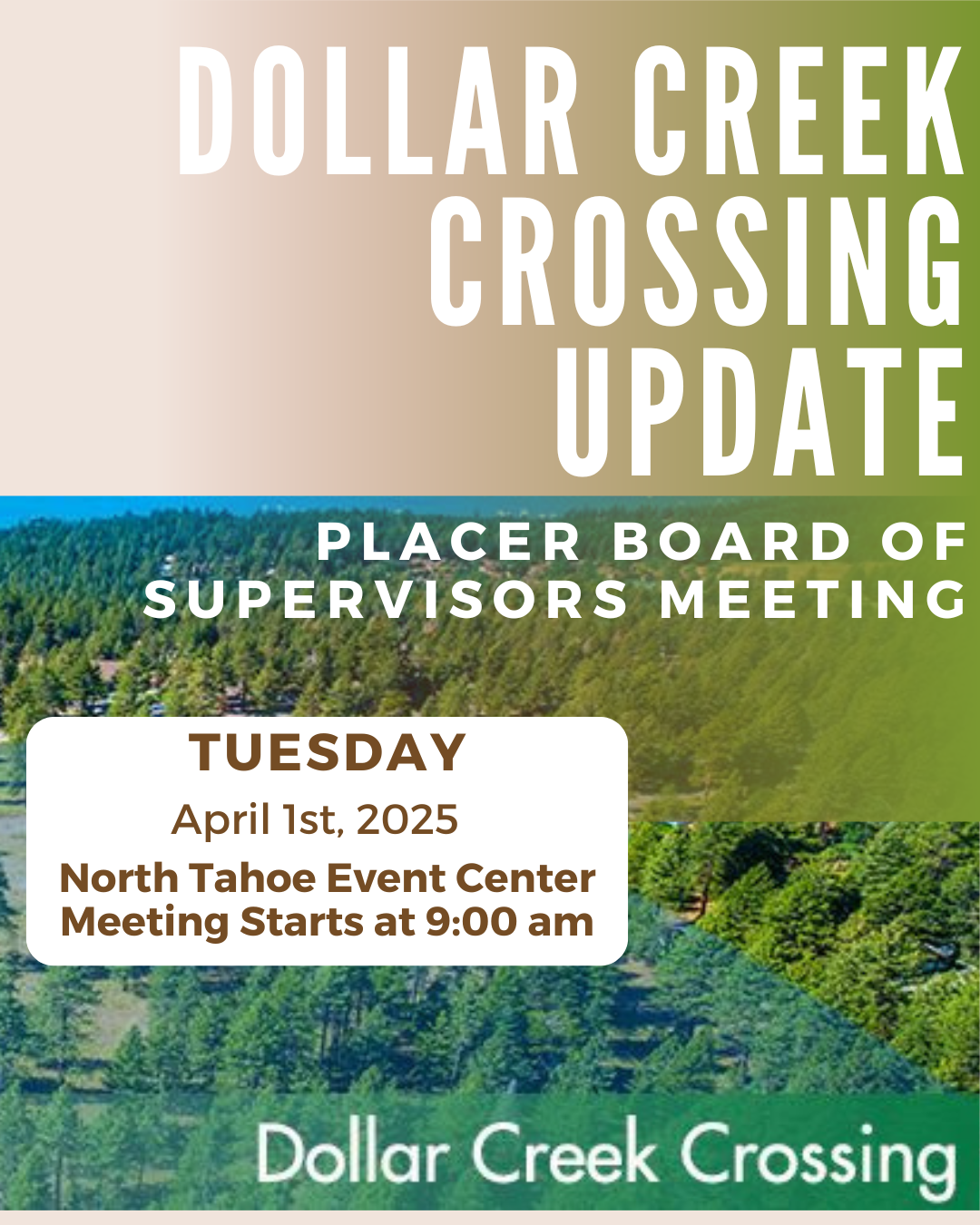 Dollar Creek Crossing at Placer Board of Supervisors Hearing