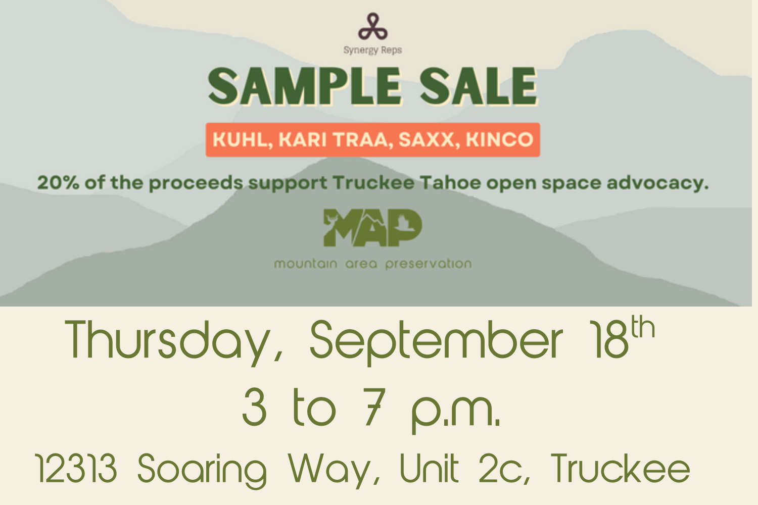 Synergy Reps Sample Sale