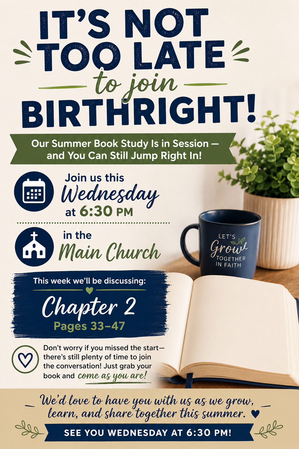 The Birthright Summer Book Study