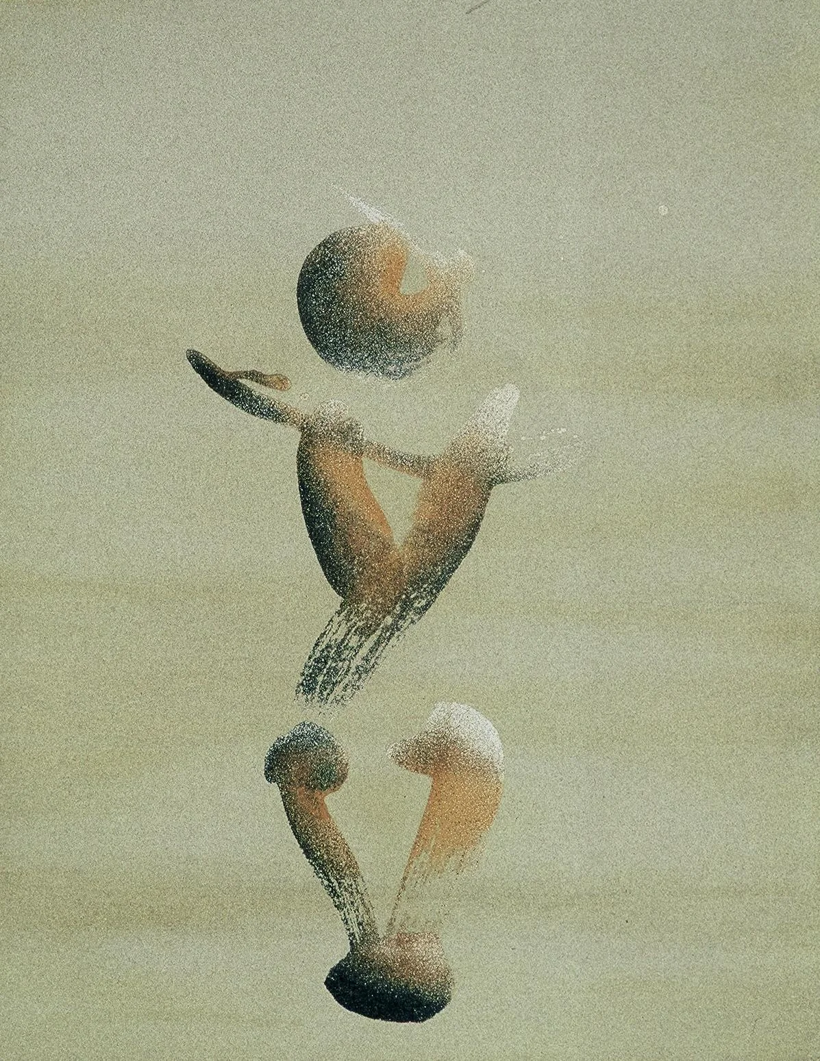 4. Happy walk, sand on canvas, 91x73, 2001.jpg