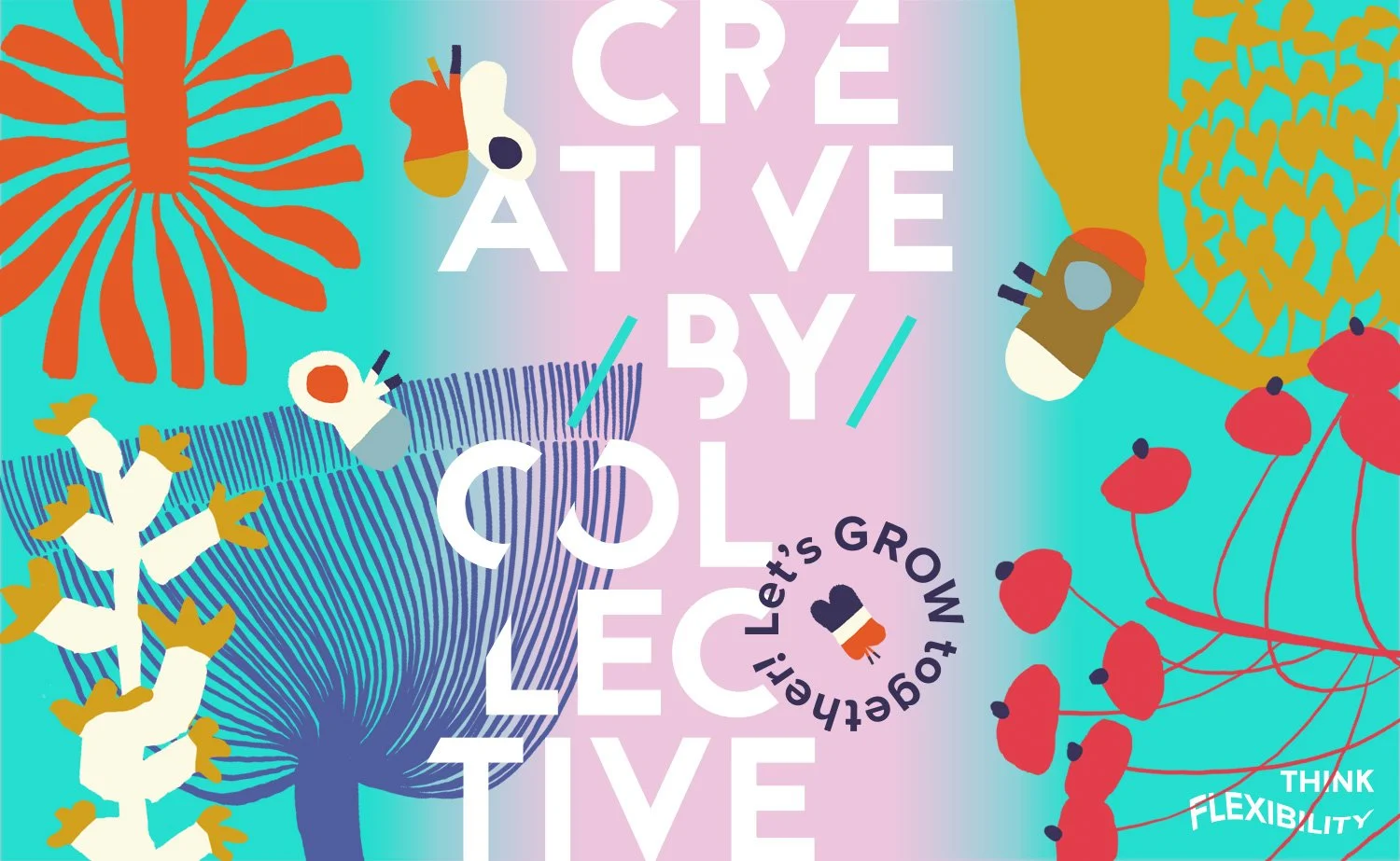 Creative by Collective at the Cannes Lions 2022 Let's GROW Together illustration by Reka Kiraly and logo Anna Ratman anfd Mia Dahlmer