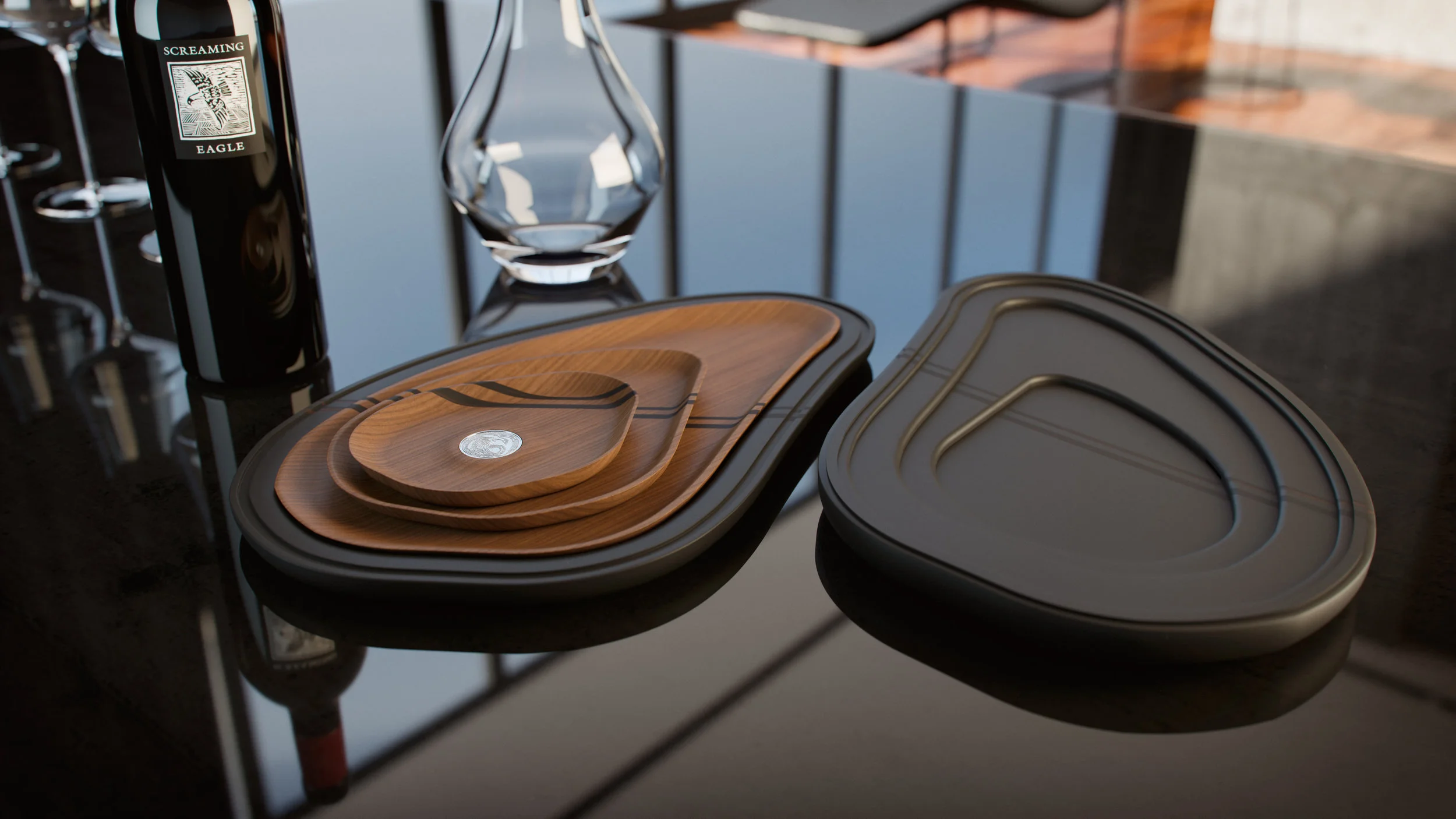 Les Dessous de Flacons- Genuine Mahogany- open - CellArt.jpg